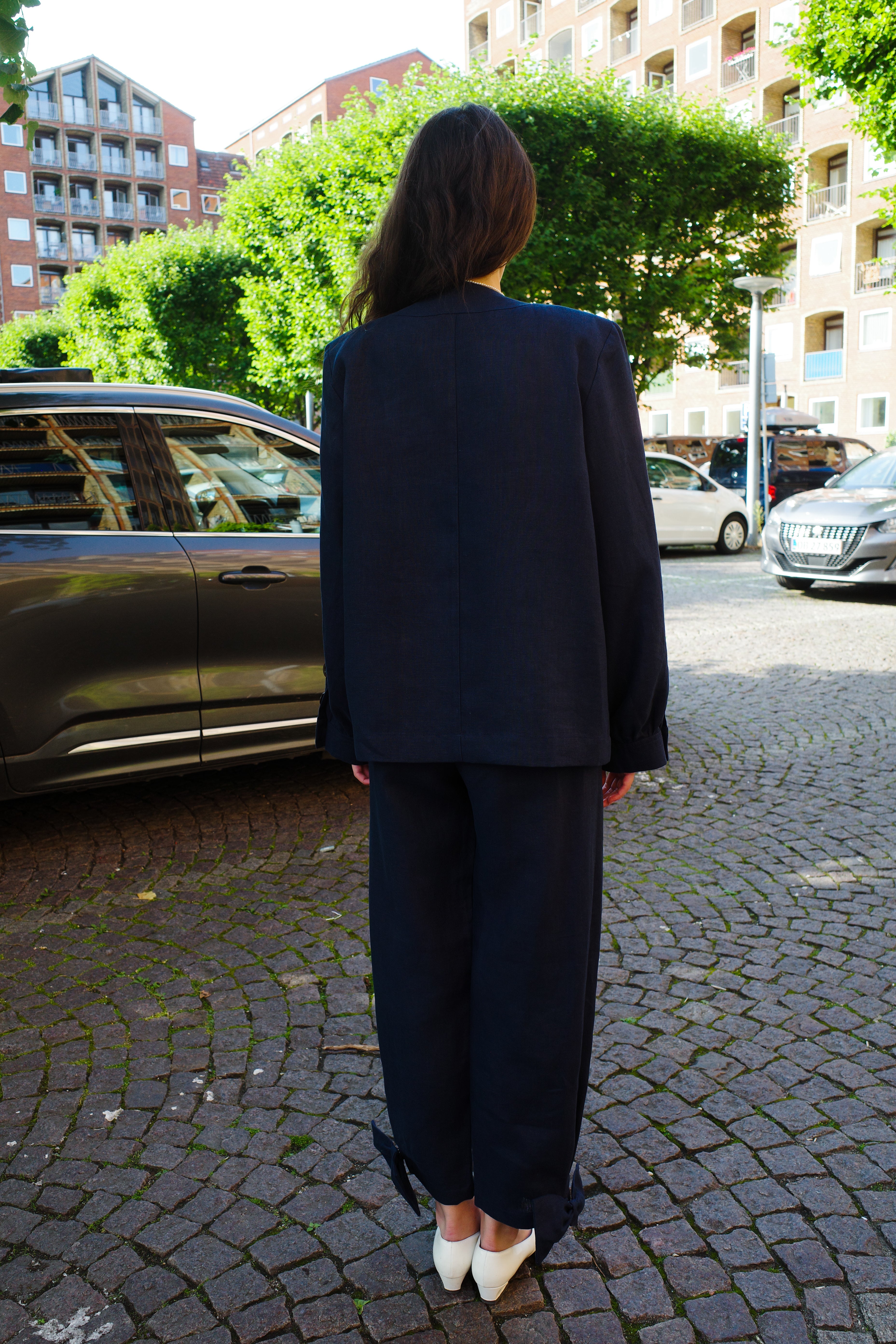 Iggy Jacket Linen Navy