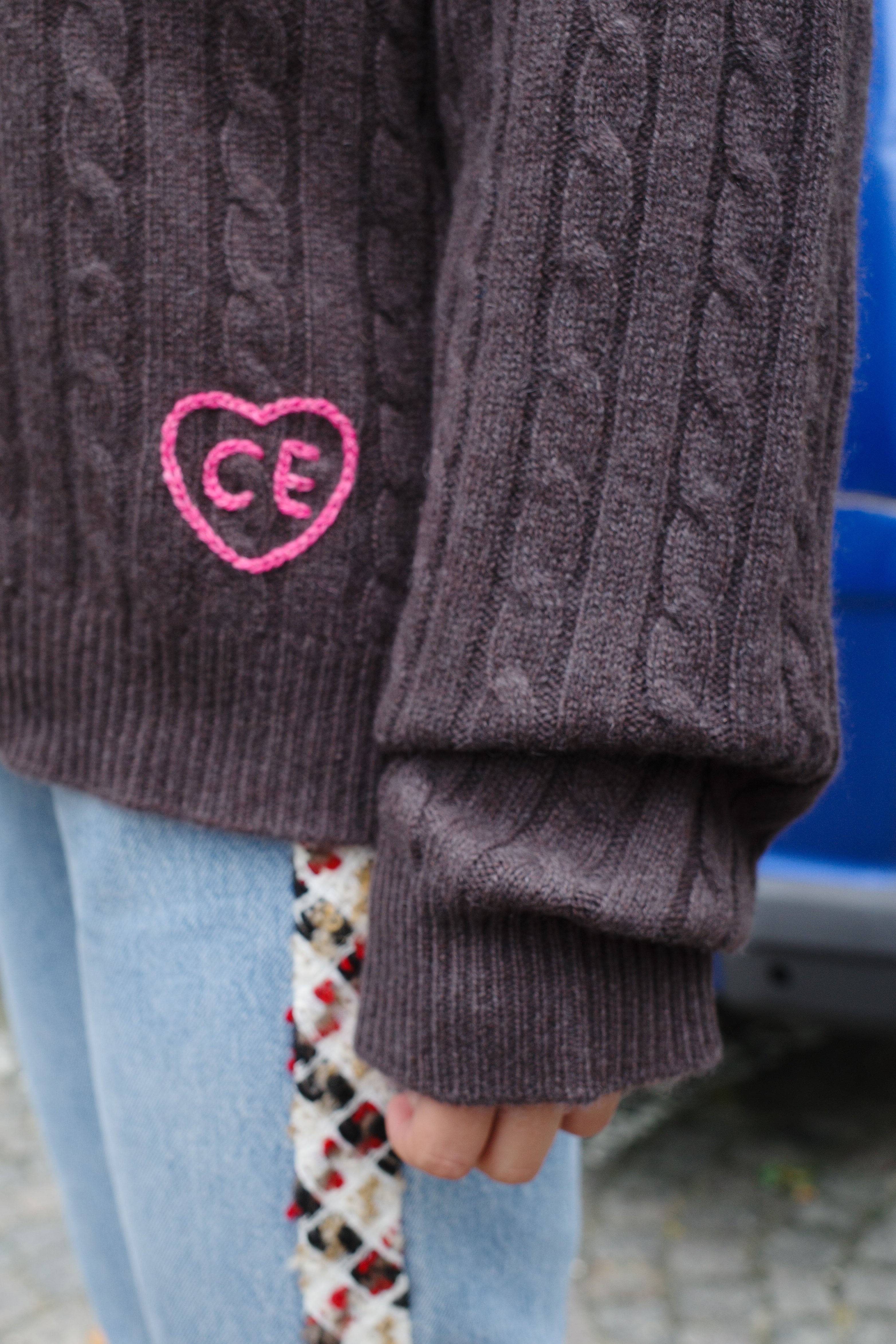 Kimberly Cable Hoodie Cashmere Brown