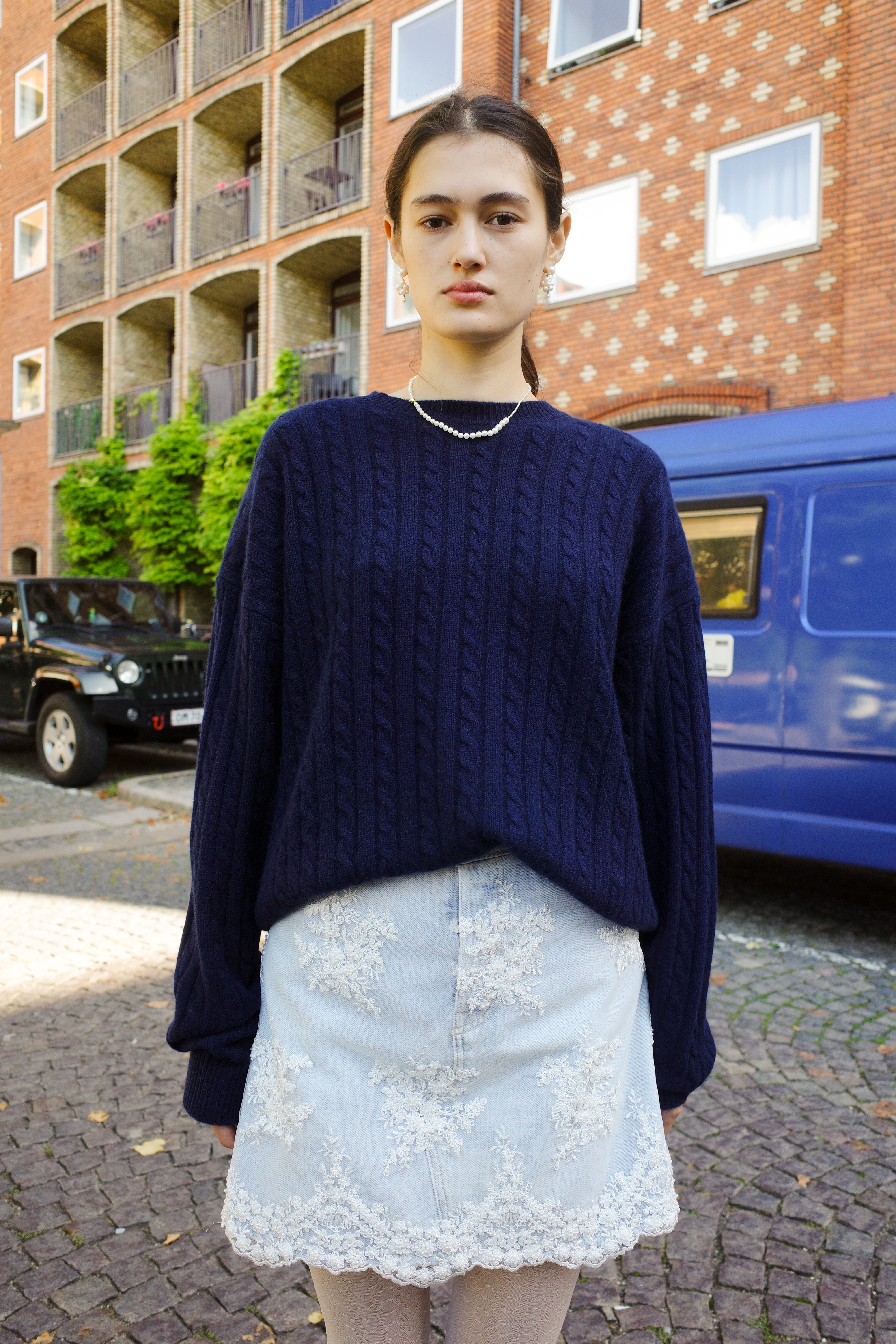 Kimberly Cable Jumper Cashmere Navy