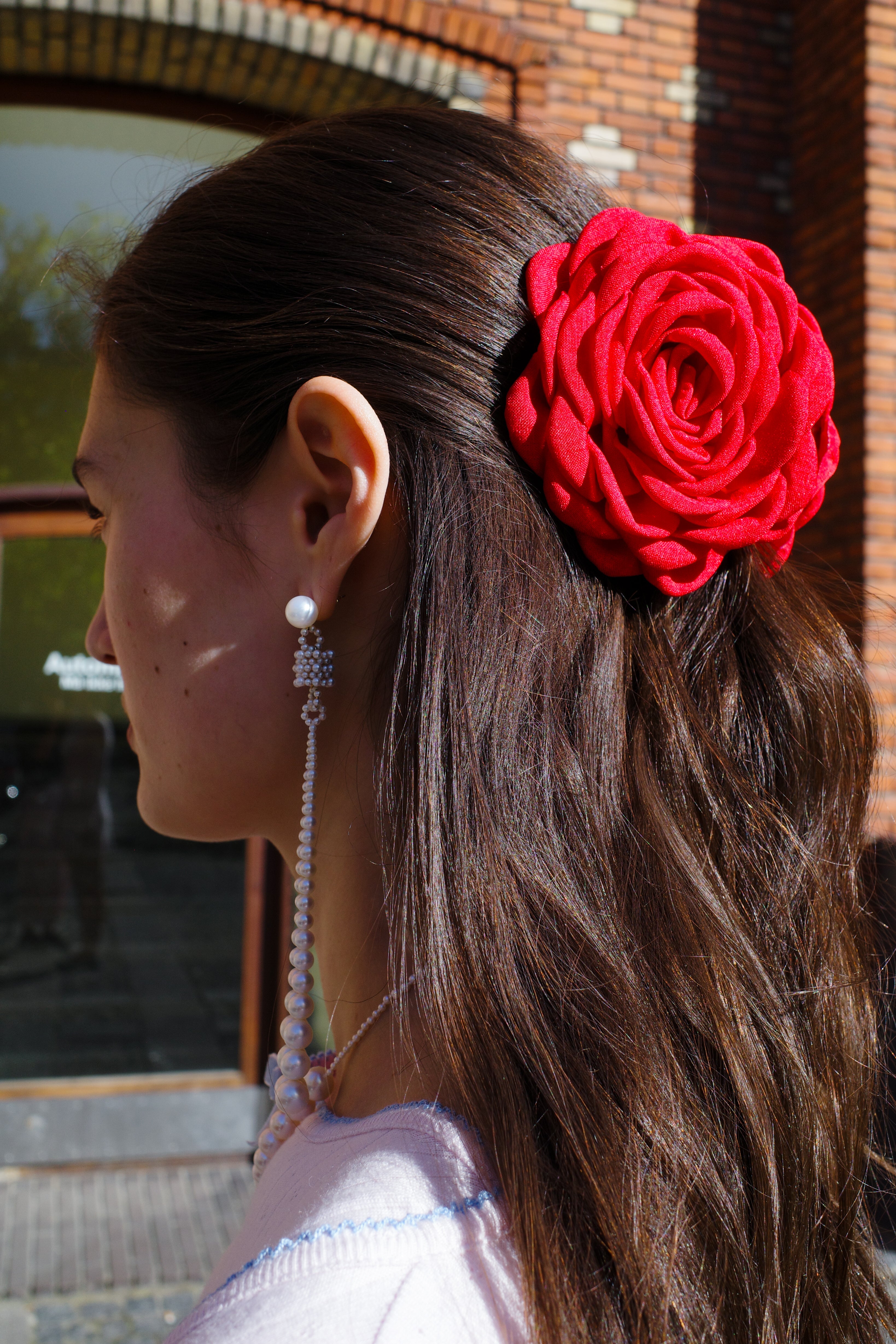 Rosie Hair Clip - Red