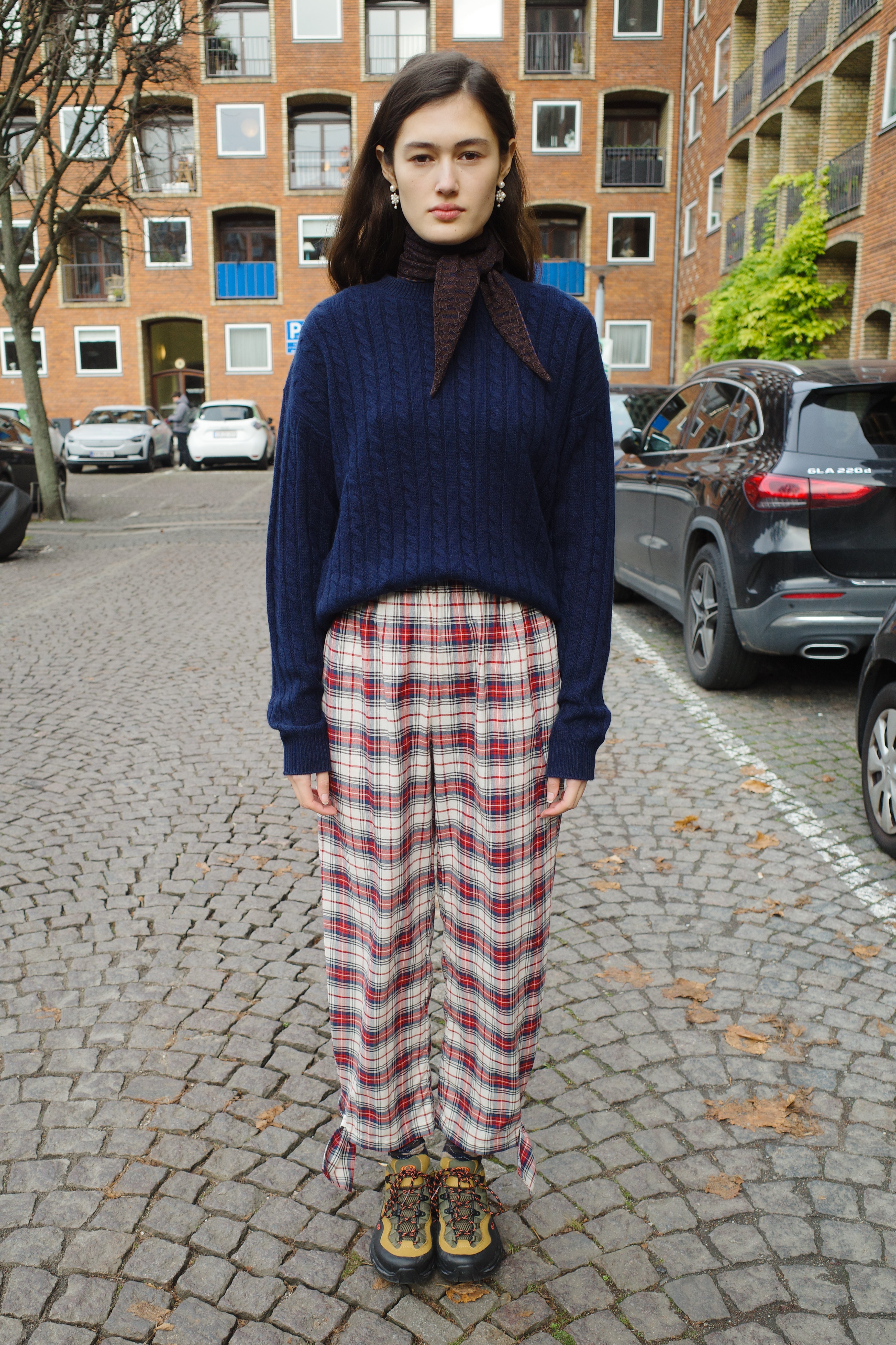 Coco Pants w. Bows Cotton Red/White/Blue/ Check