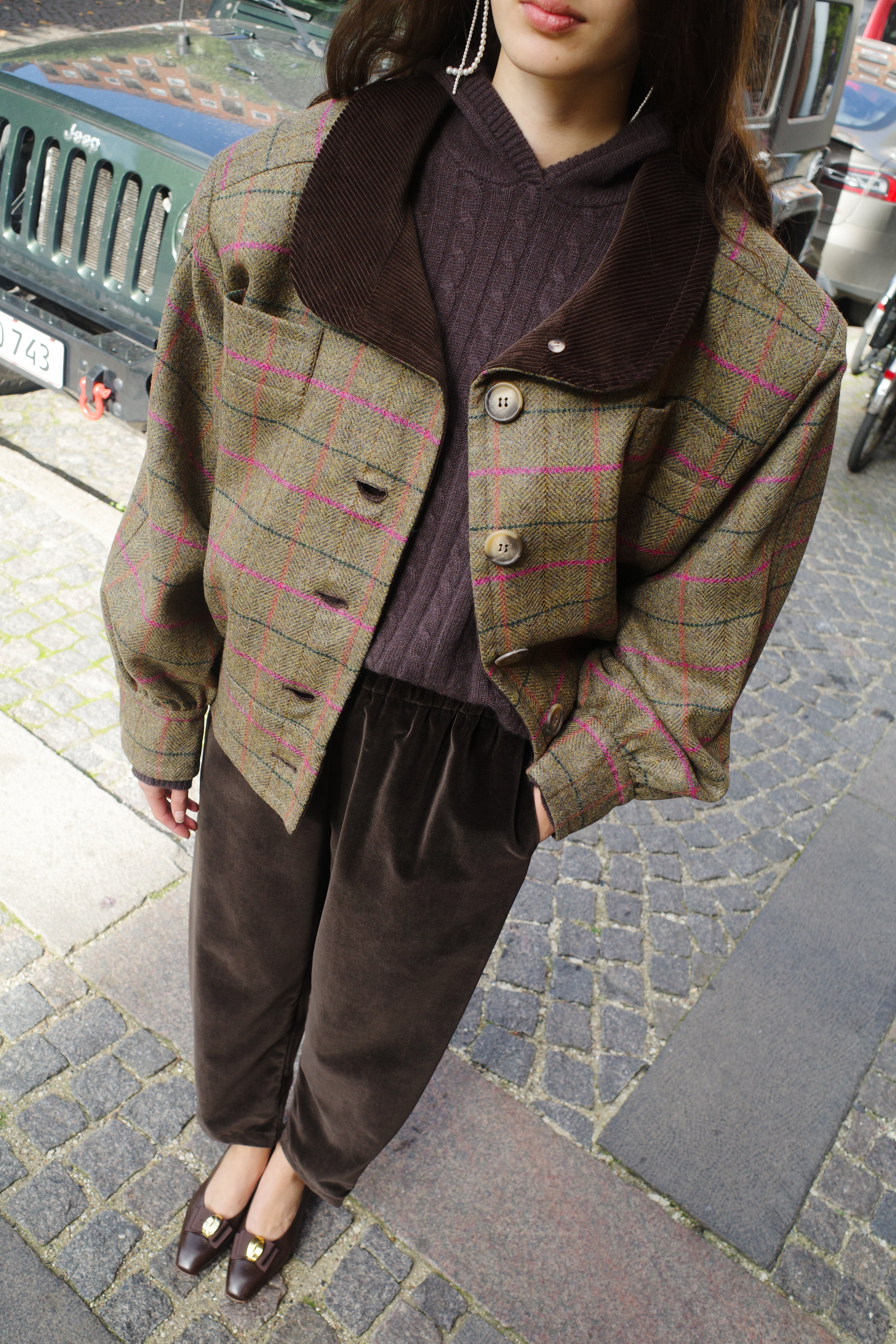 Beatrice Bomber - pink stripe