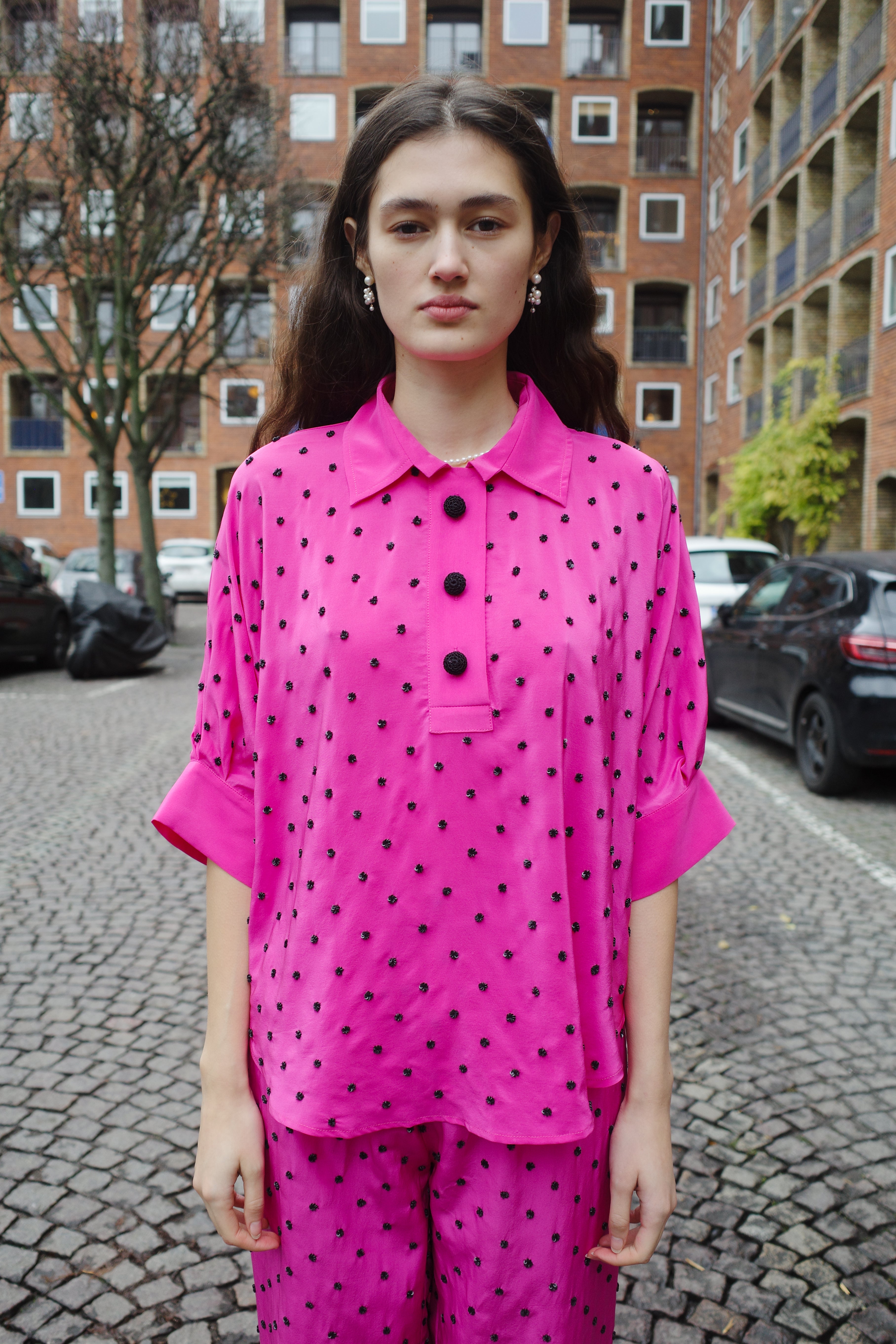 LISBETH BLOUSE SILK PINK