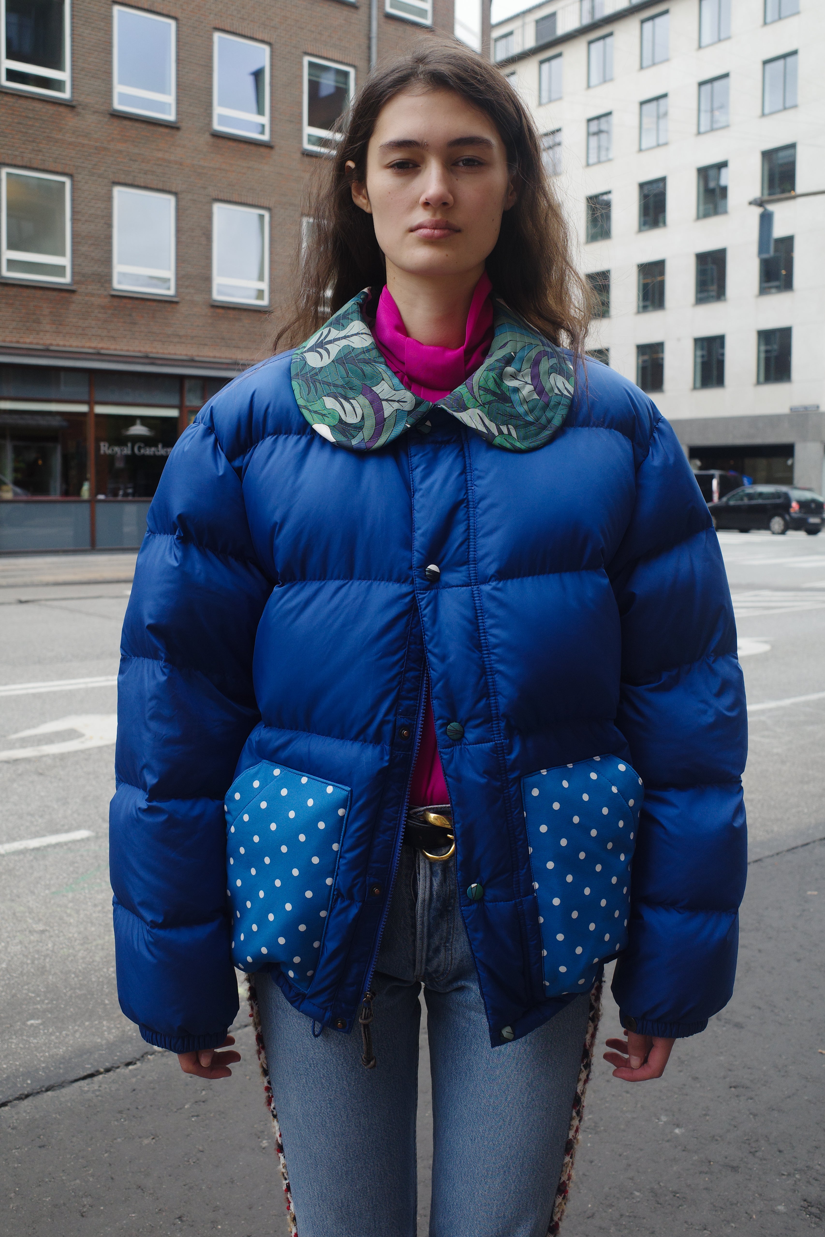 UPCYKLED caro puffer jacket