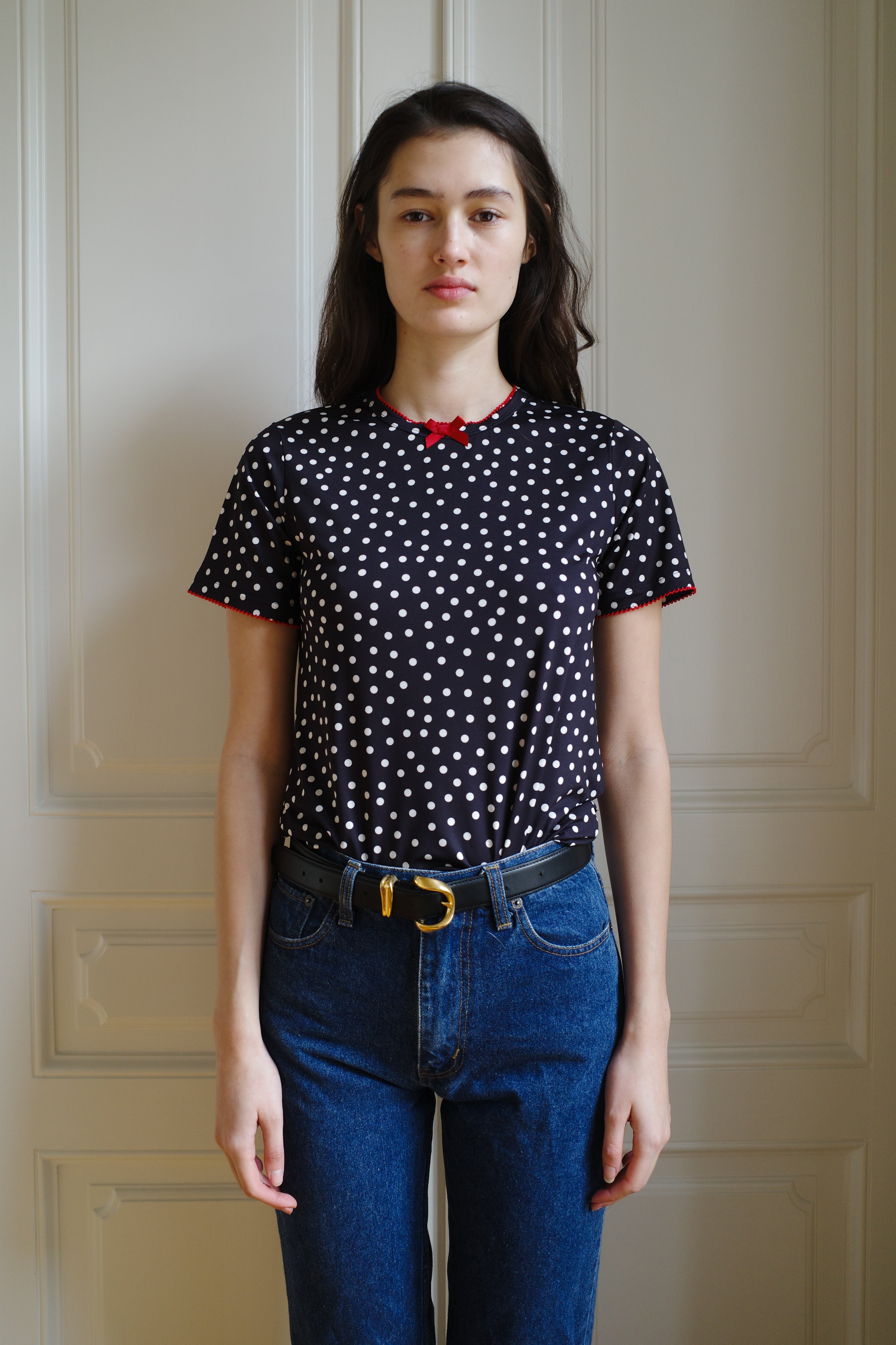 T-Shirt Jersey Black Dots