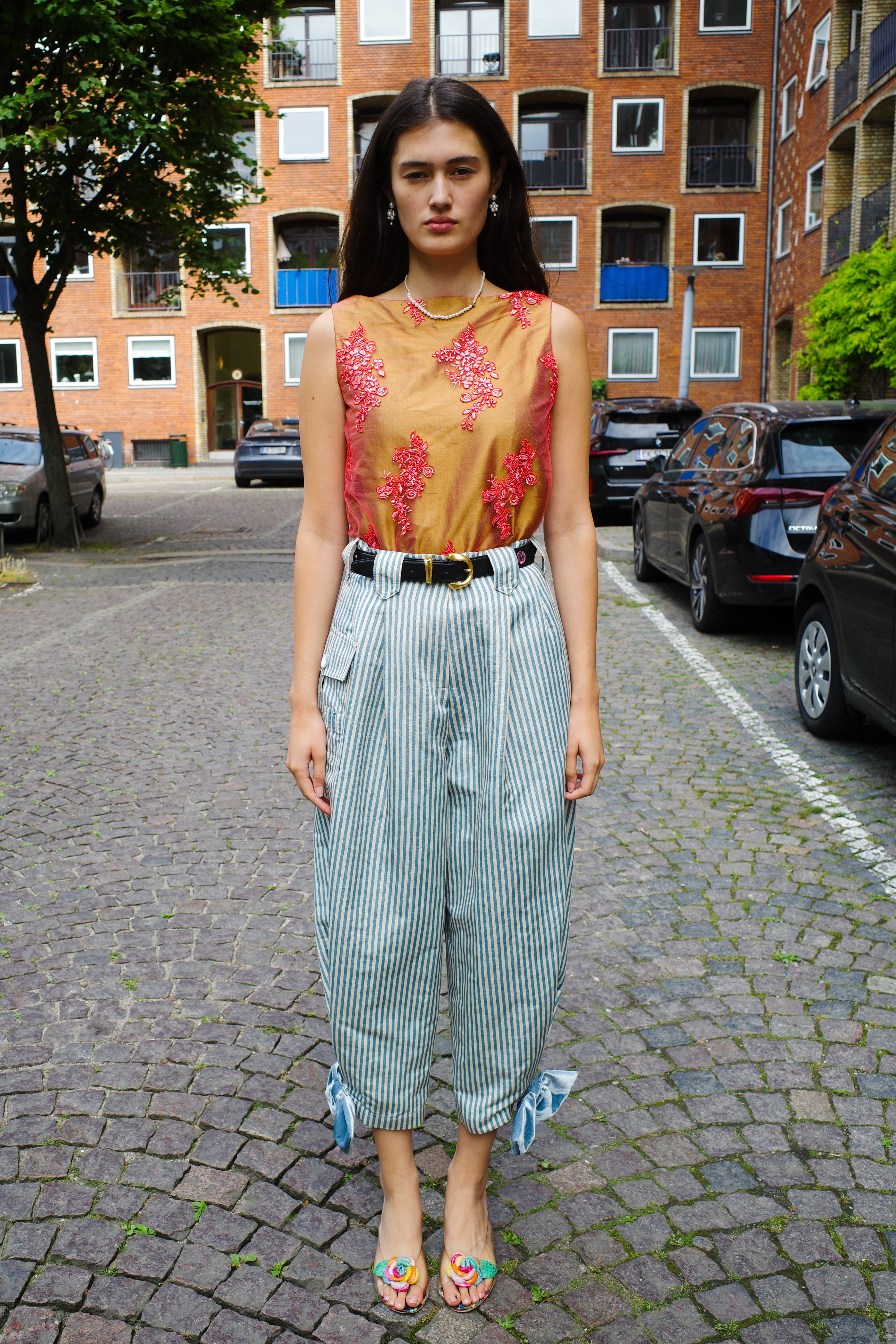 Beatrice Pants Tapet Cafe Blue/White Stripe