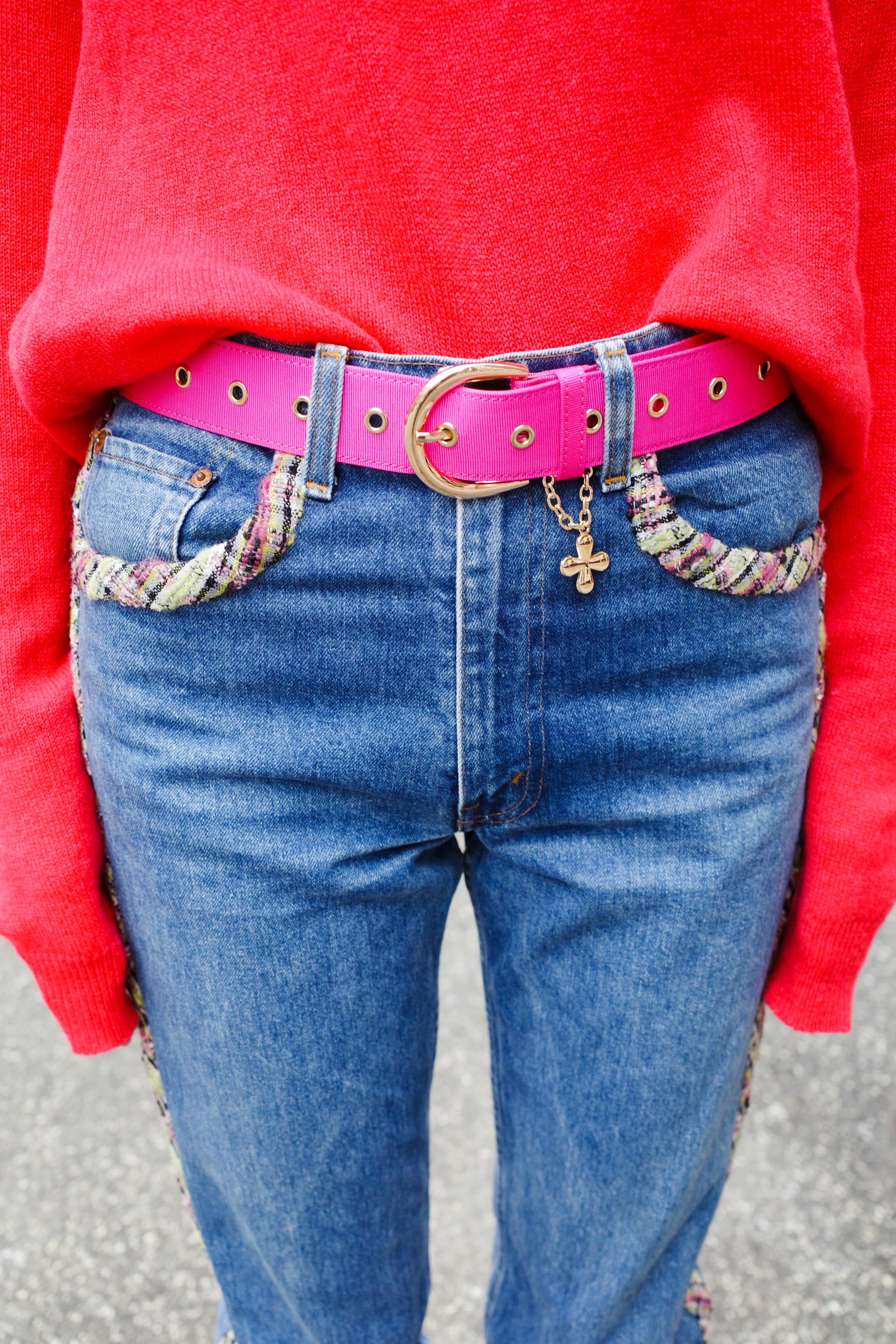 Snoopy Belt - Bright Pink