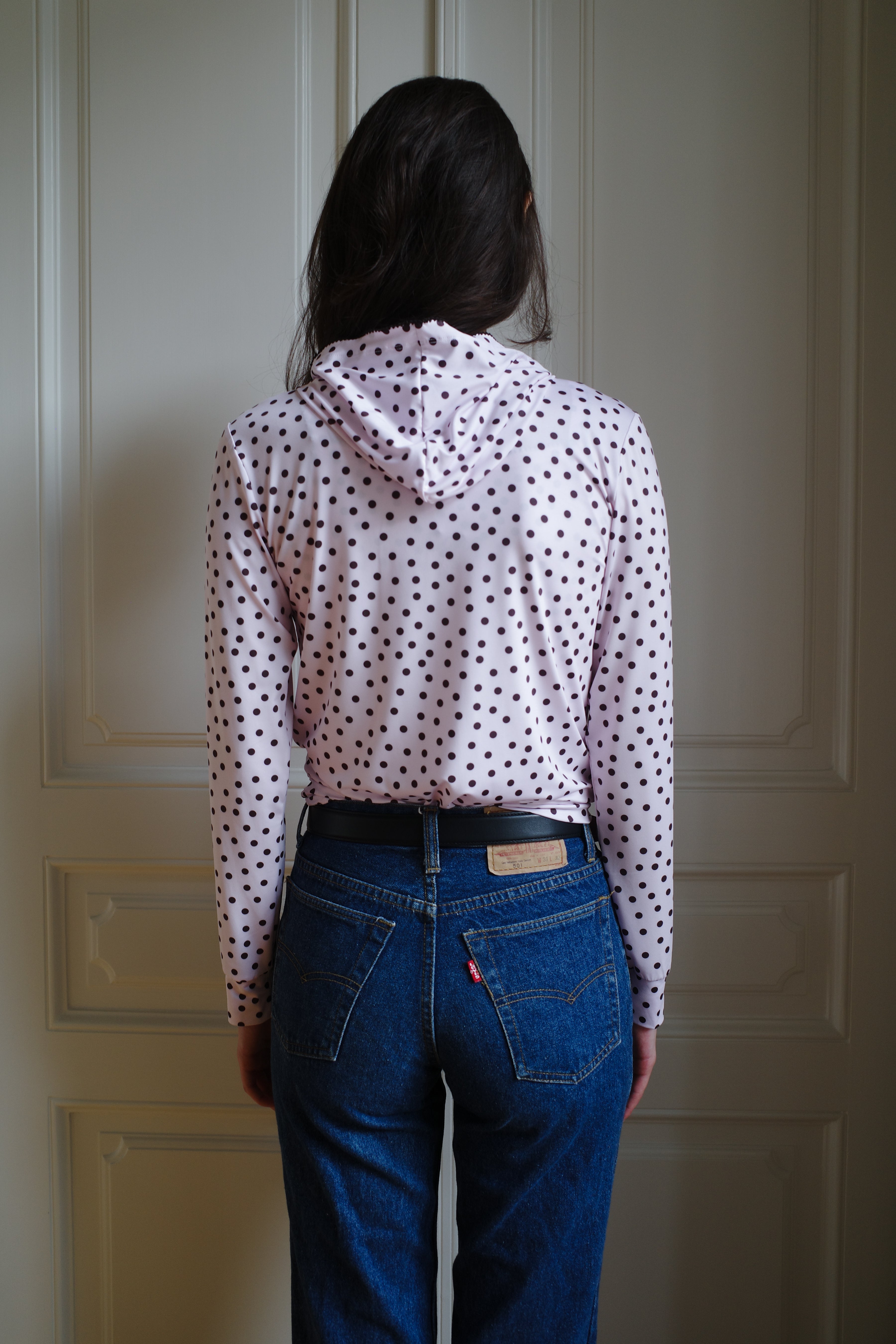 Hoodie Jersey Pink Dots
