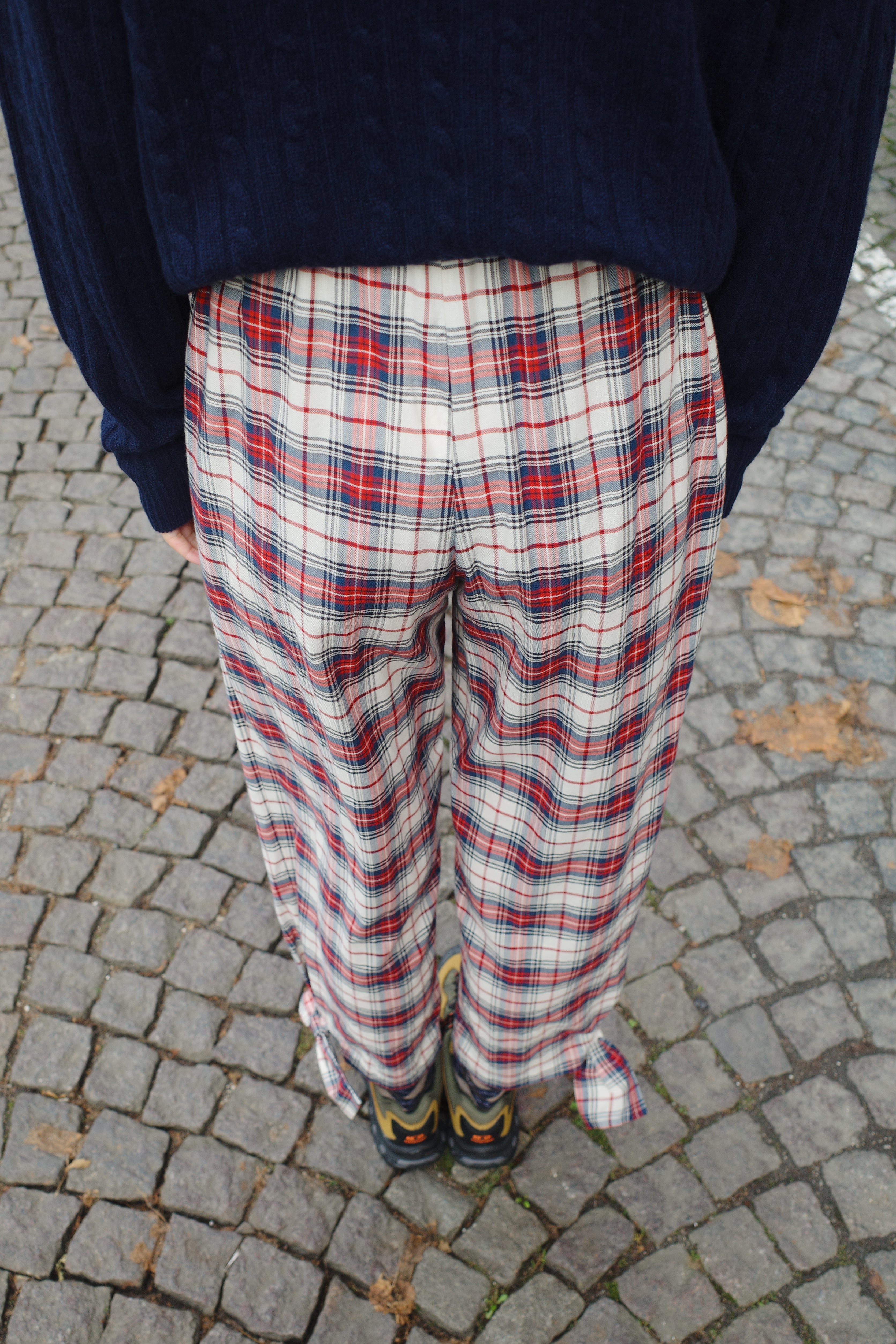 Coco Pants w. Bows Cotton Red/White/Blue/ Check