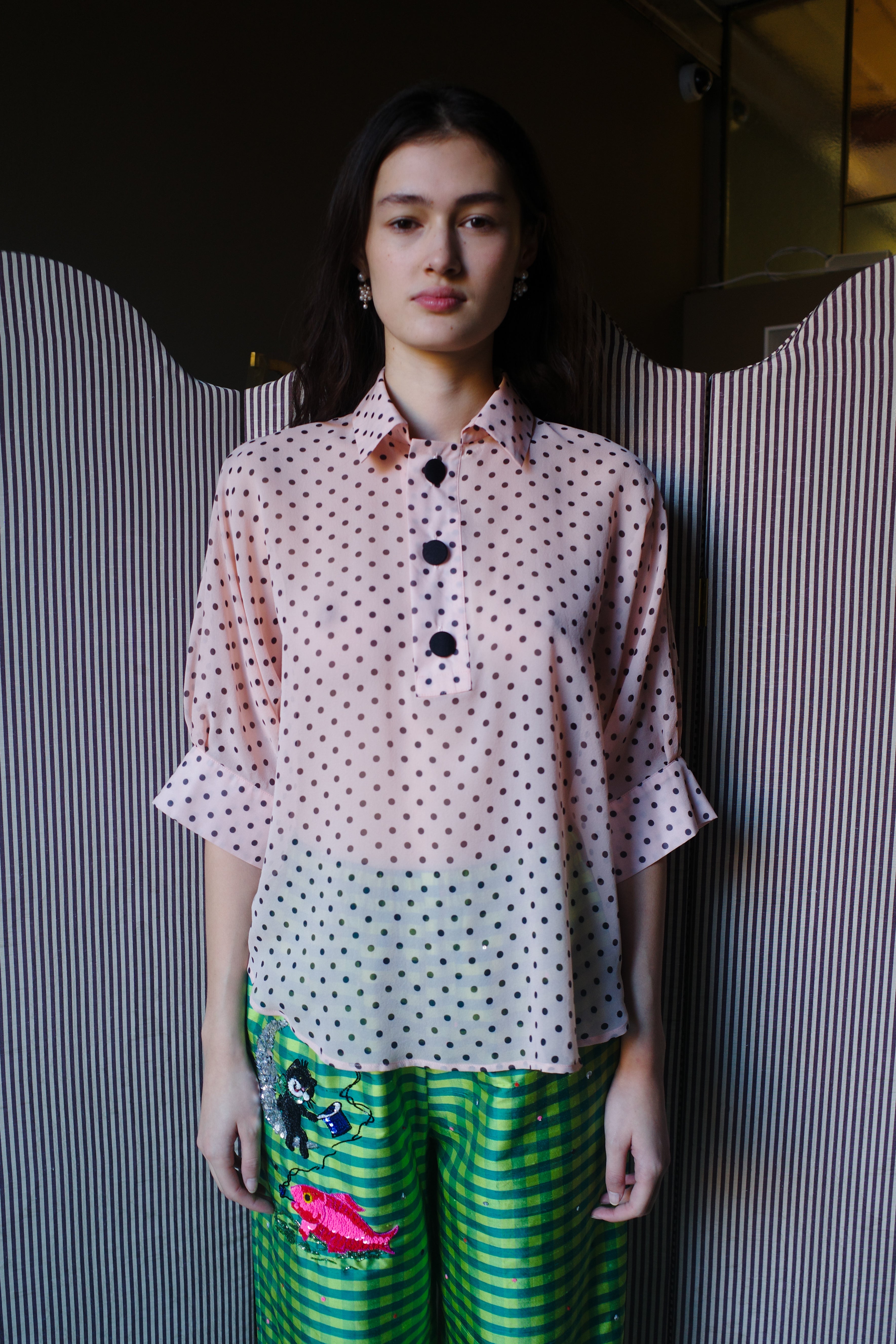 Lisbeth Blouse dotted silk