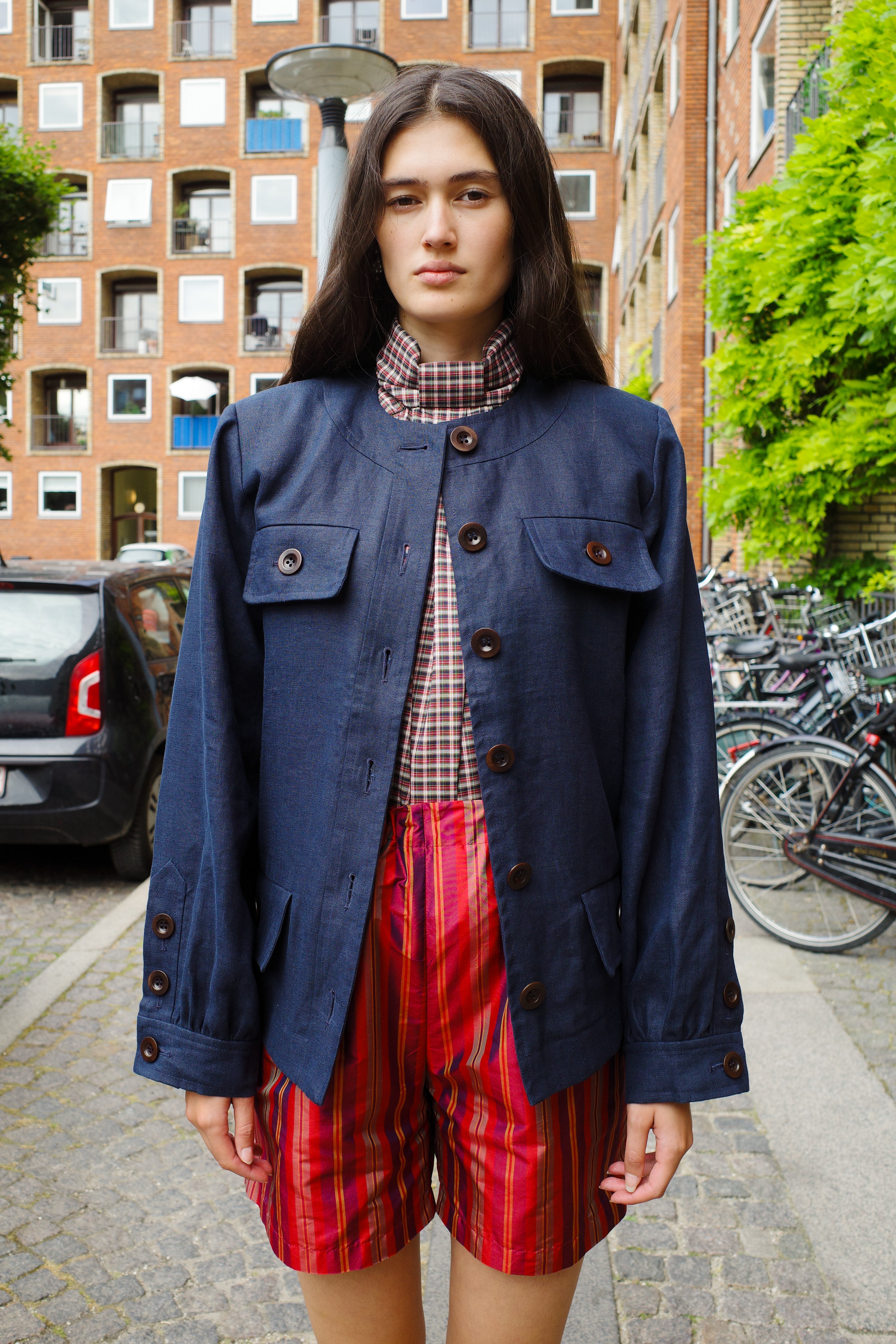 Iggy Jacket Linen Navy