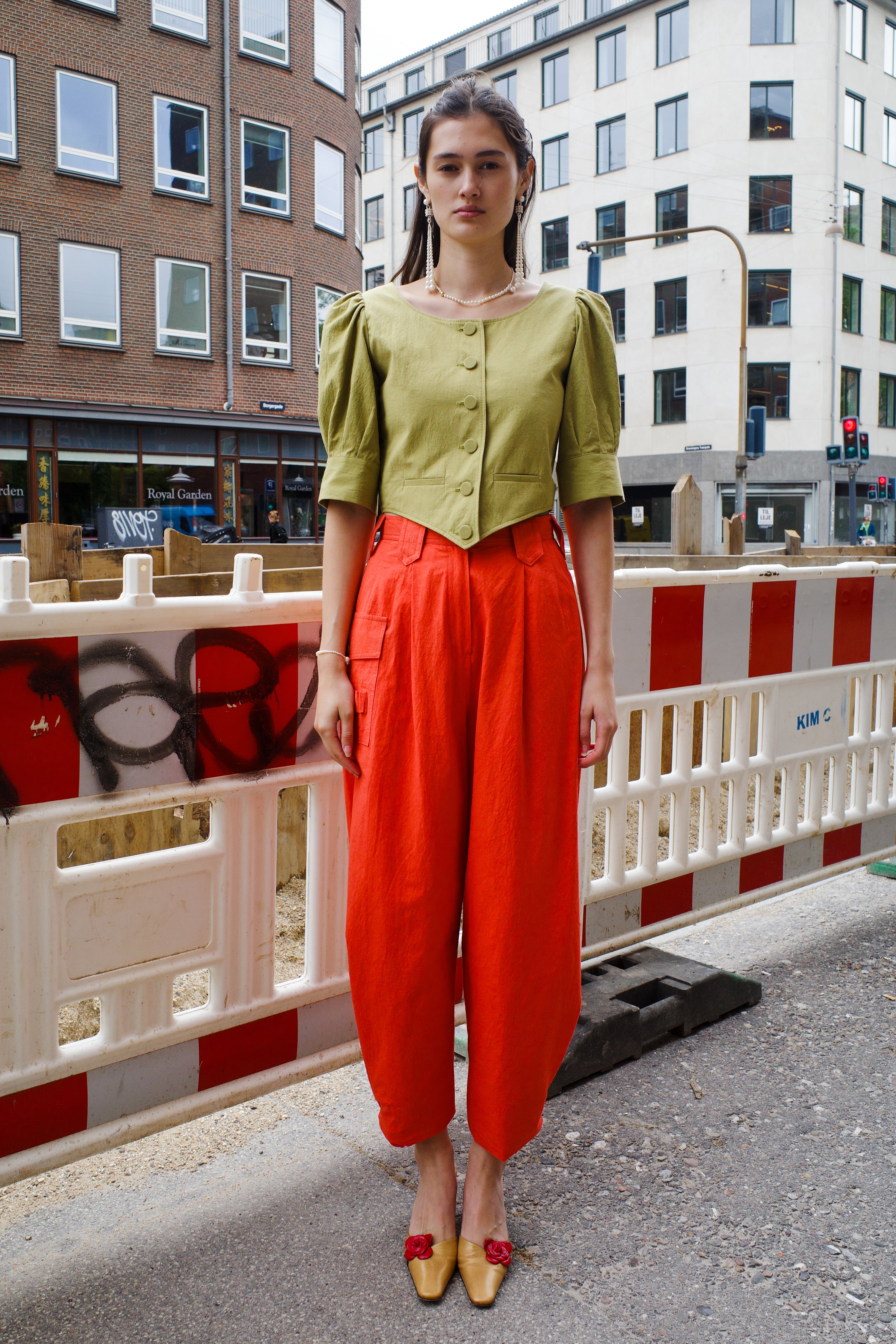 Laura Blouse - Bright Olive