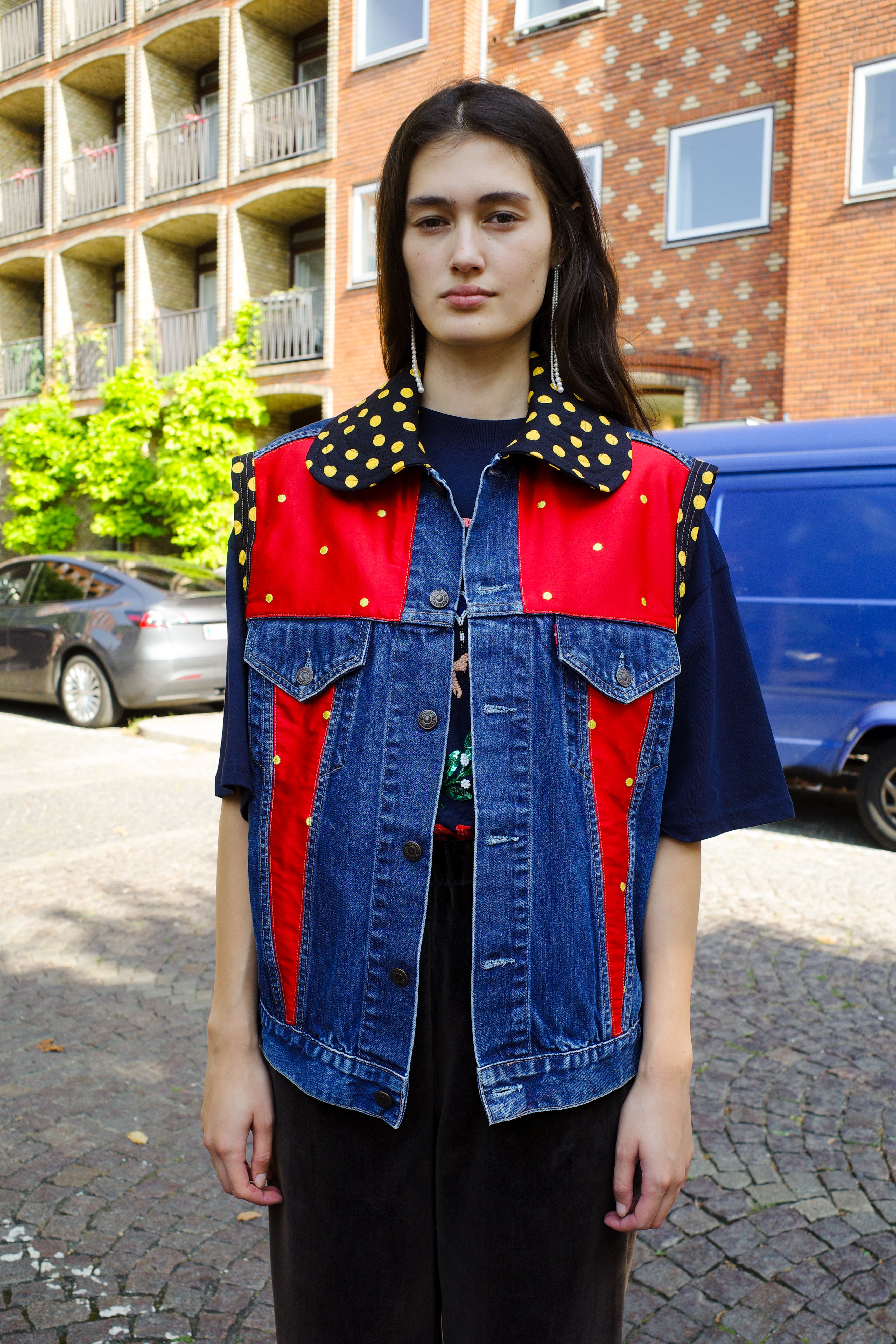 Upcycled Denim vest - One of a kind