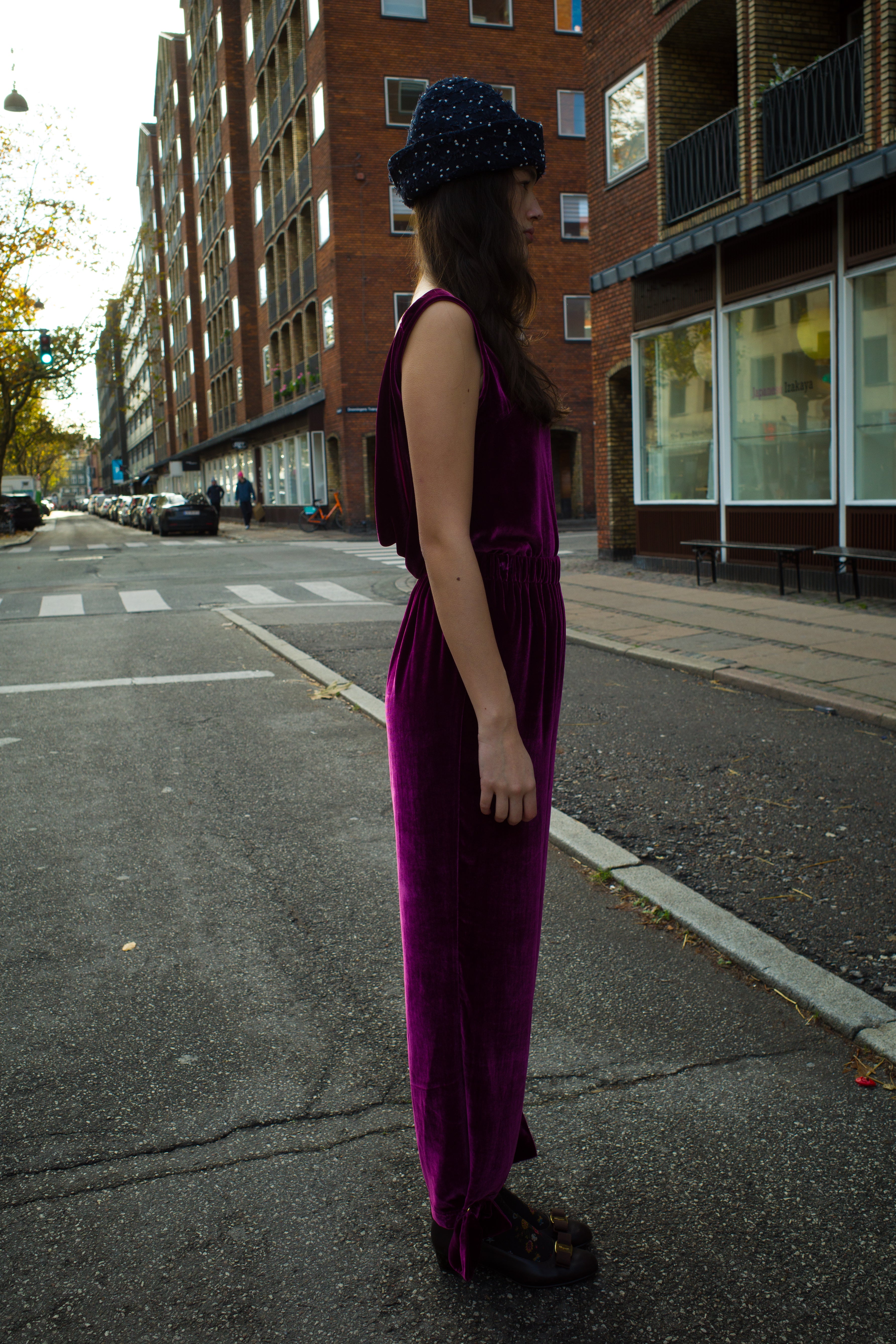 Coco Pants - Aubergine Velvet