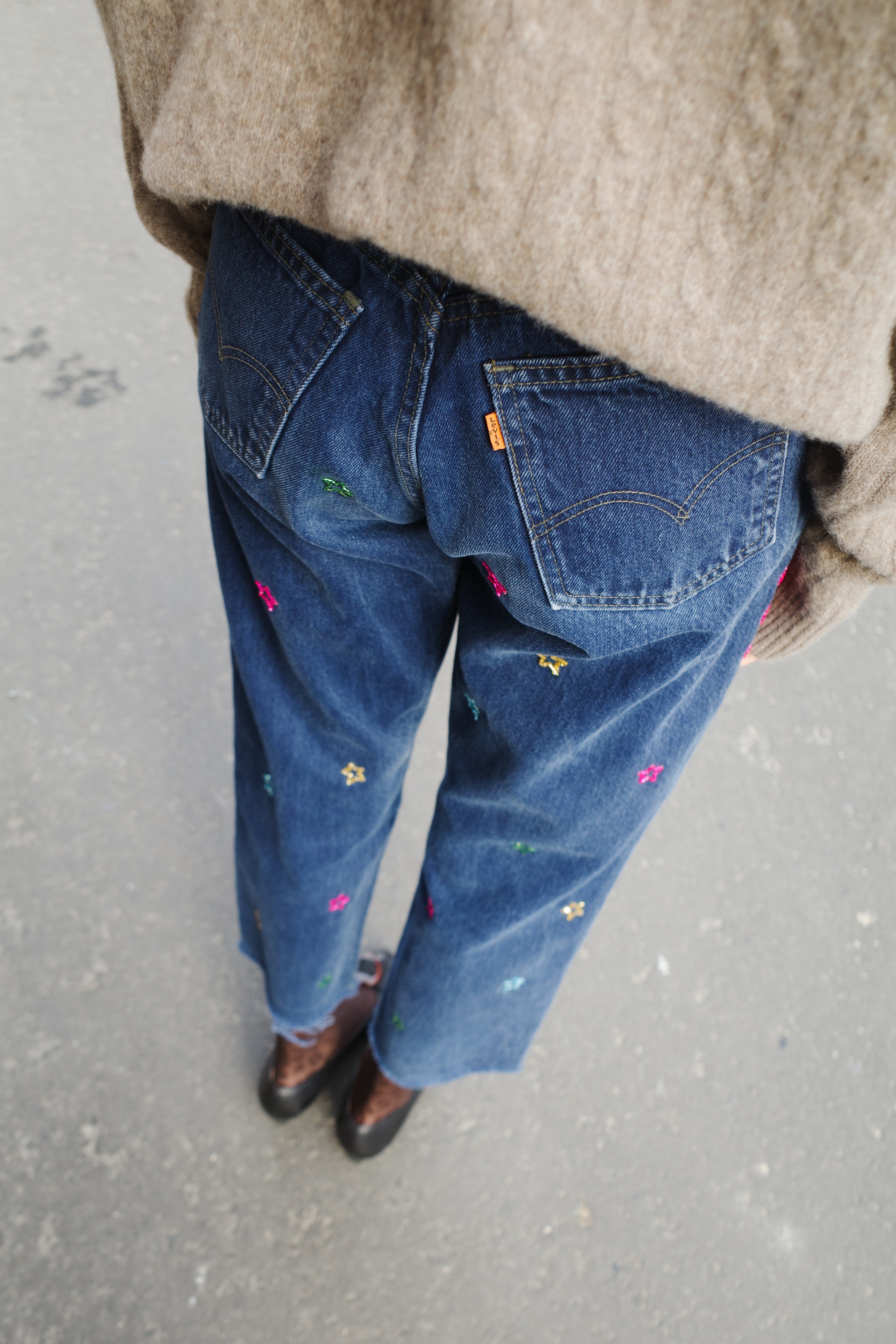 Upcycled denim jeans - One of a kind