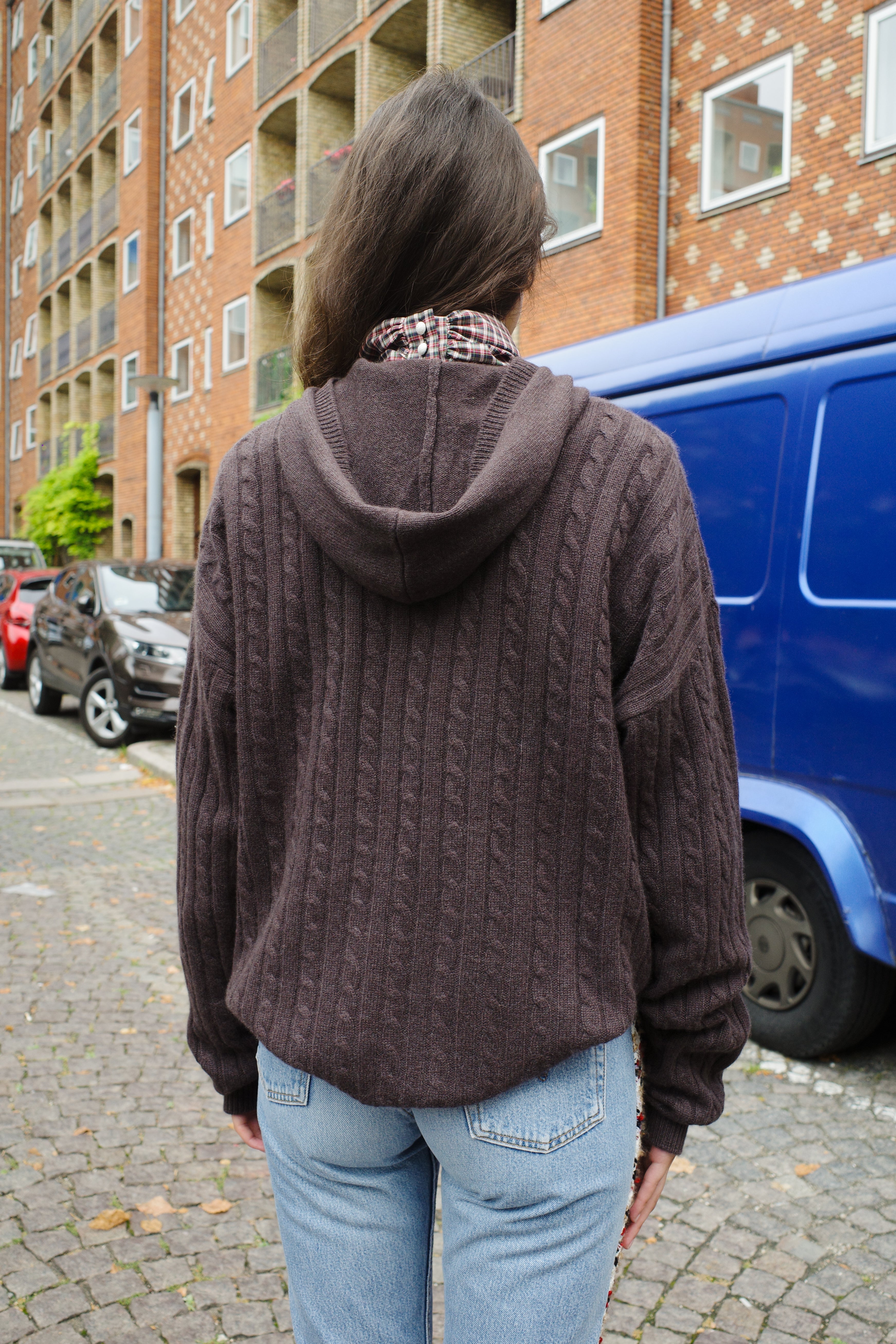Kimberly Cable Hoodie Cashmere Brown