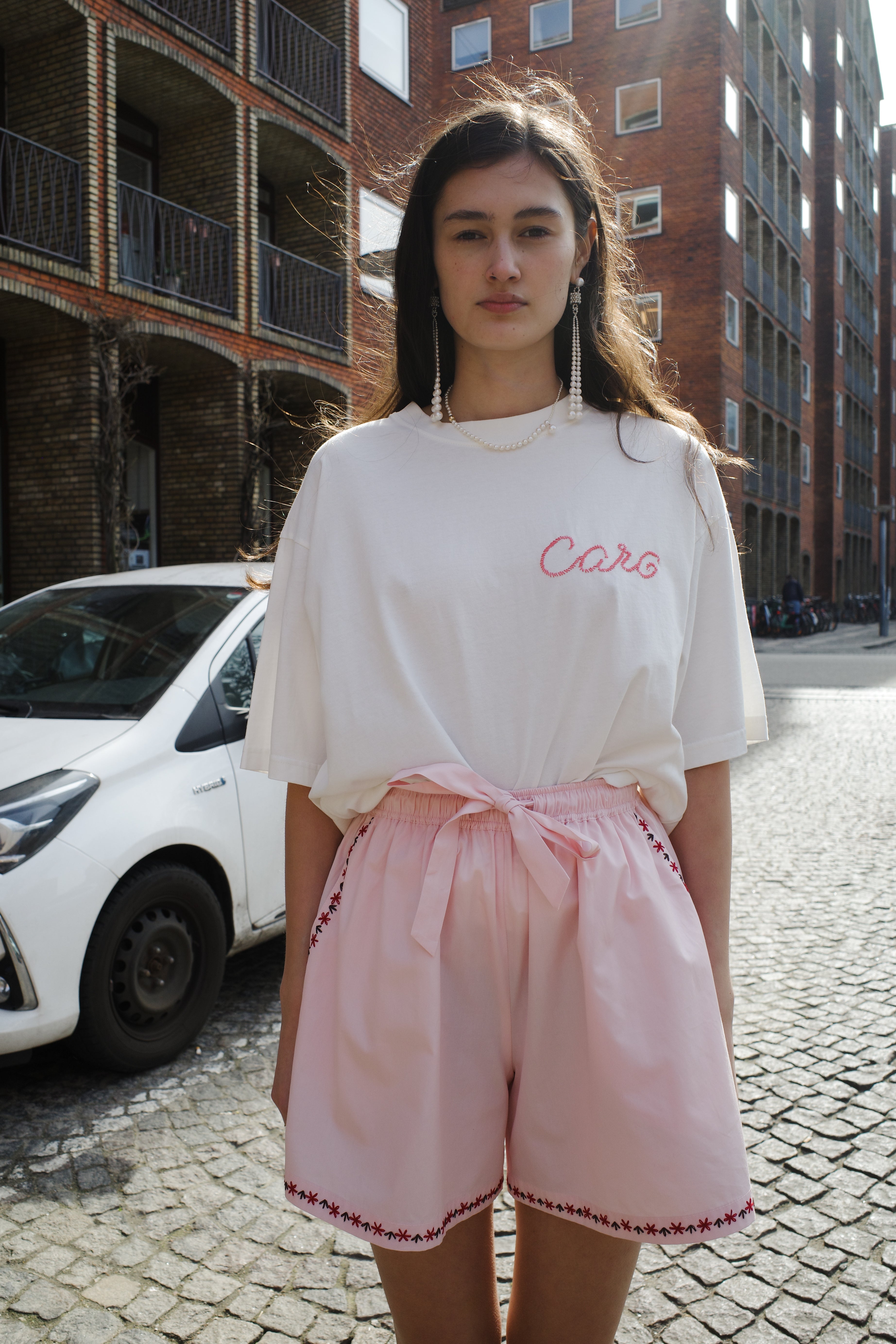 Hannah Love Shorts - Pale Pink