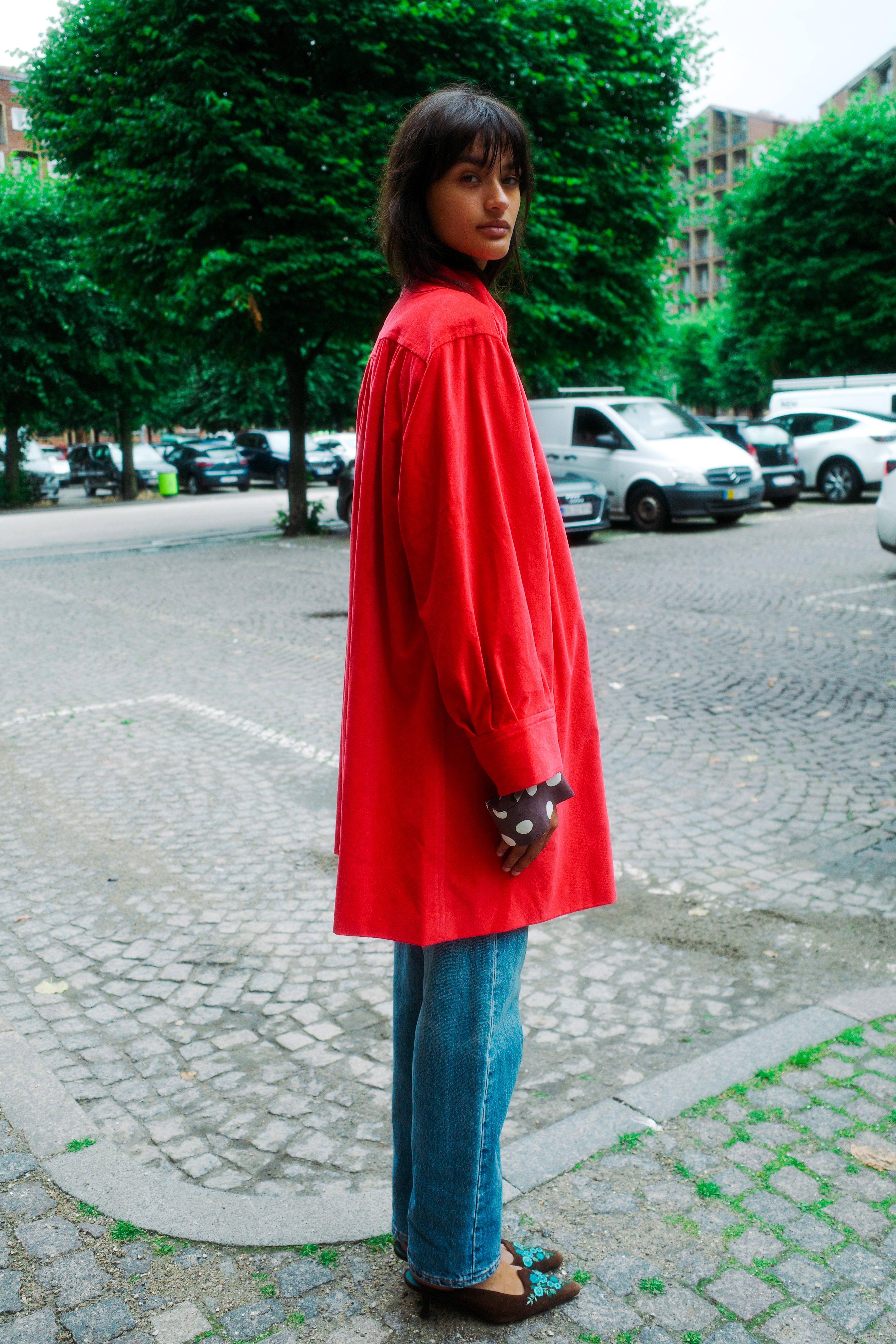 Gaia Coat - Bright Red