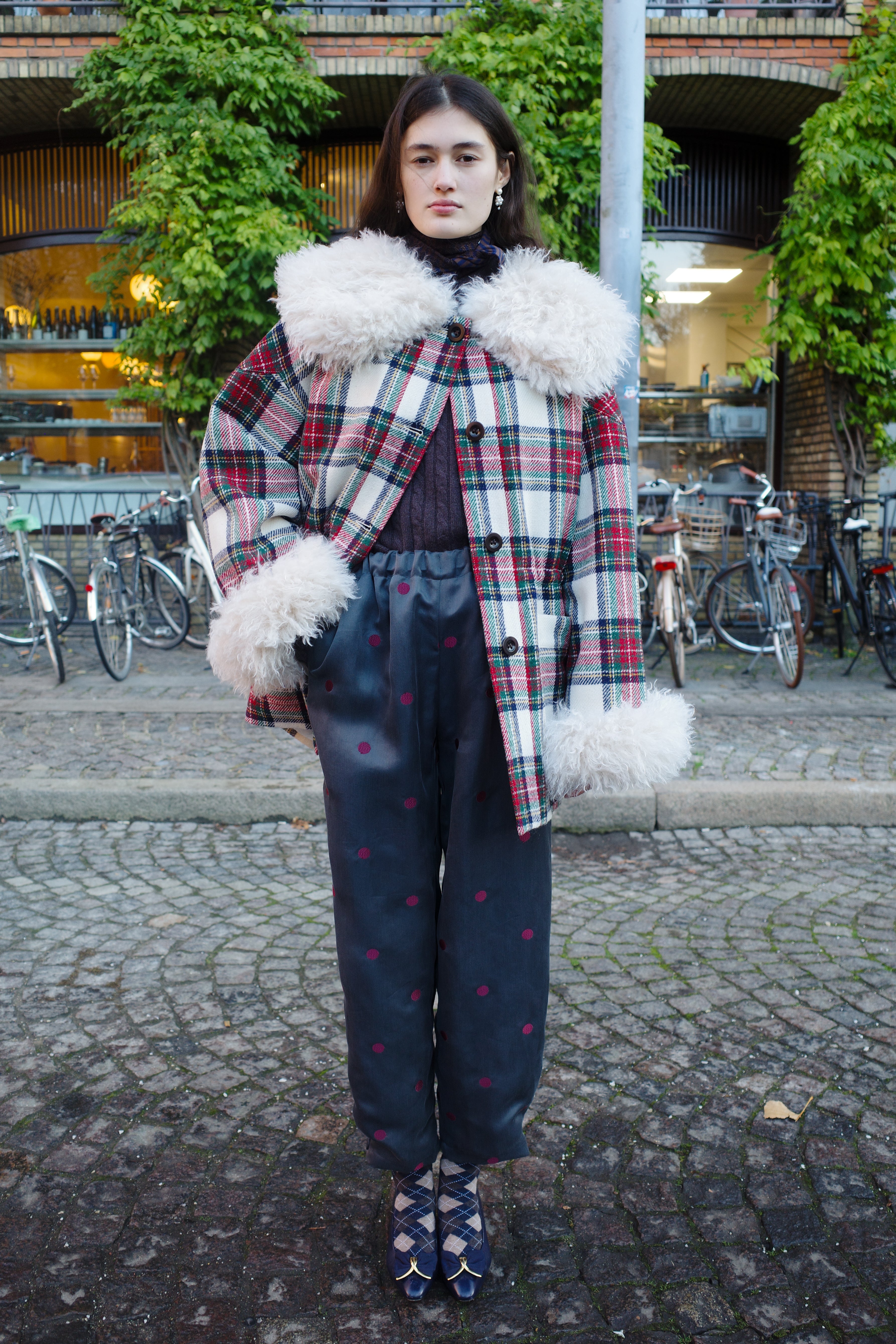 Connie Coat Harris Tweed Red Check