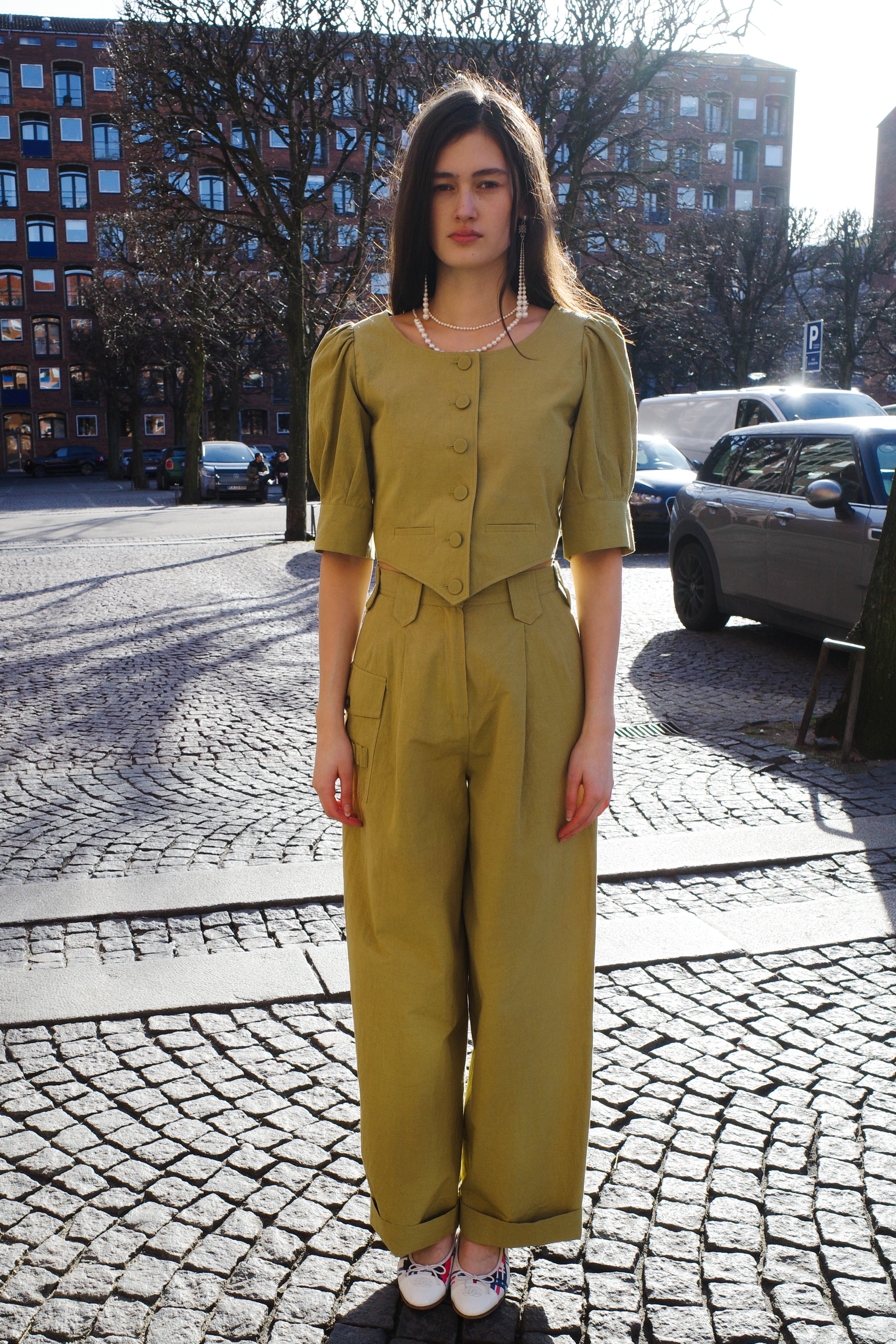 Laura Blouse - Bright Olive