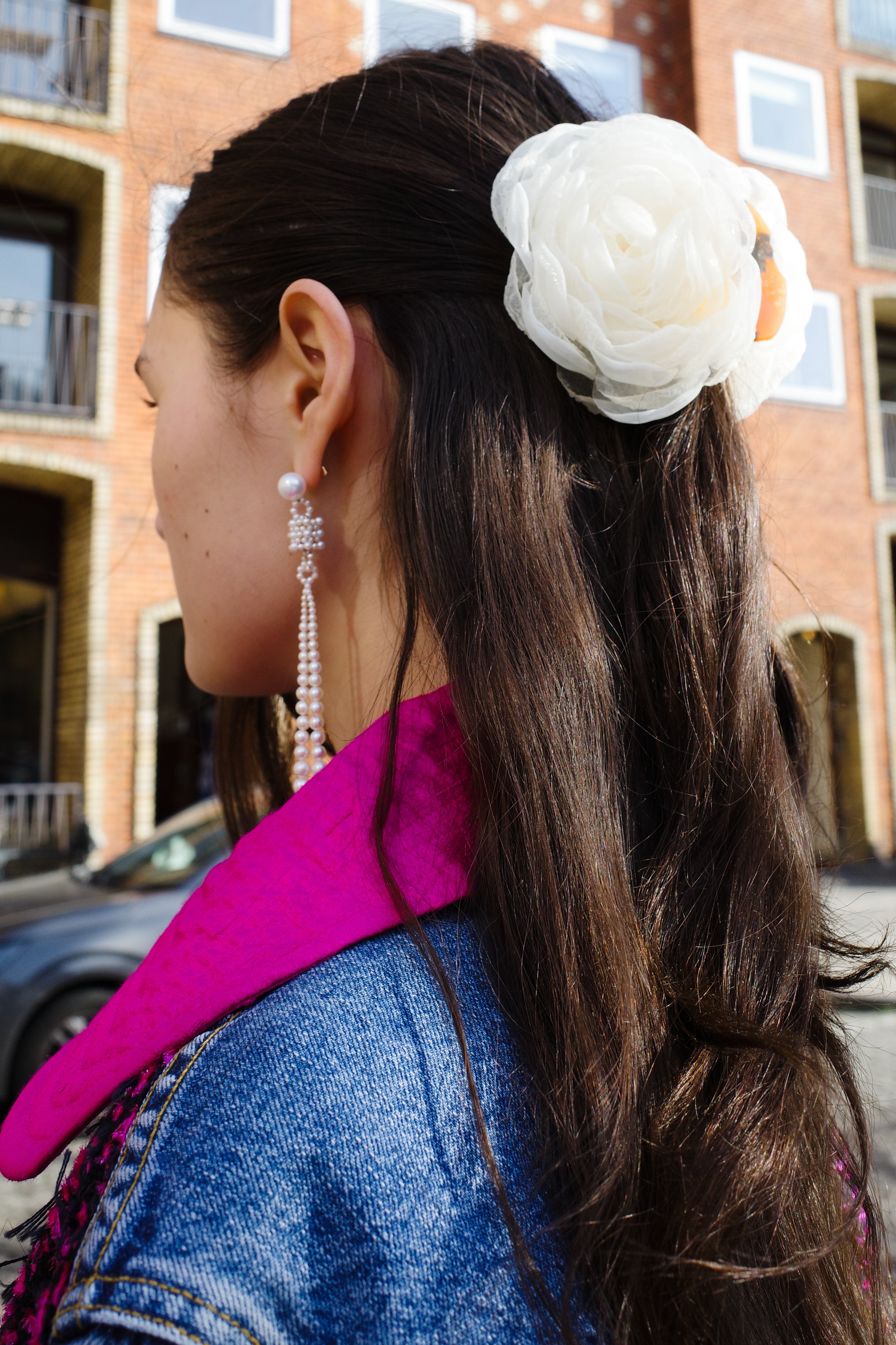 Tulle Rosie Hair Clip - Cream Yellow