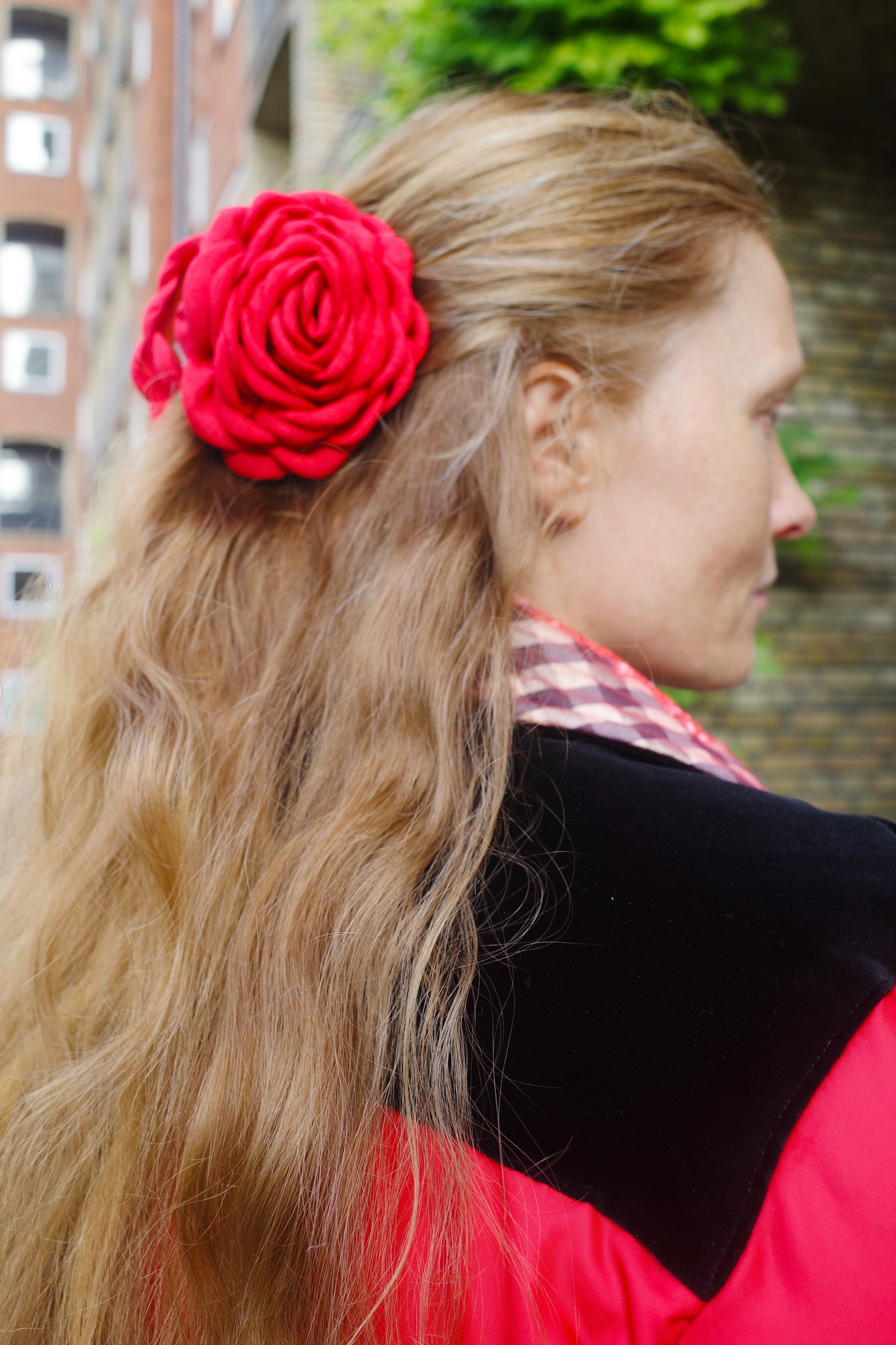 Rosie Hair Clip - Red