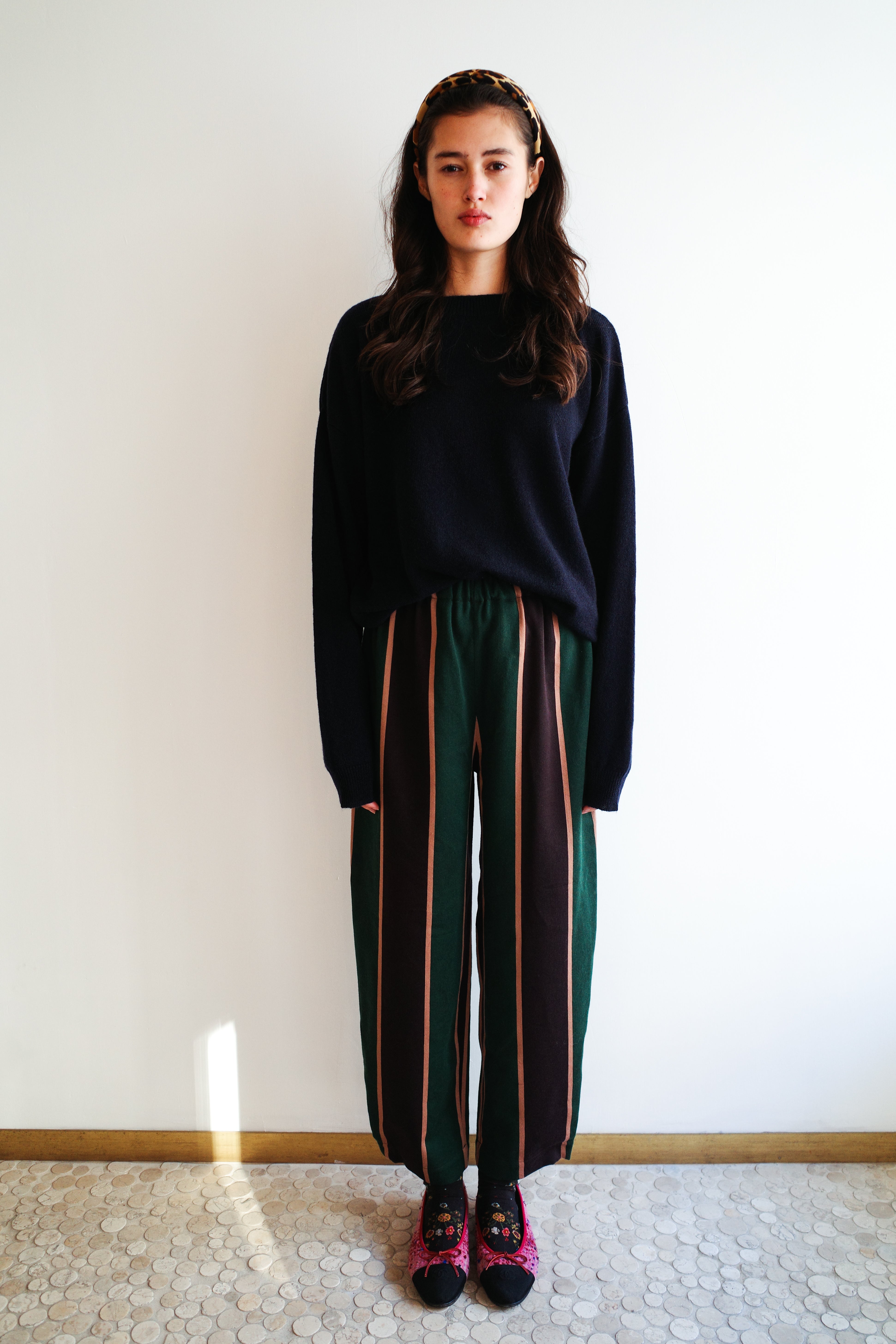 Coco Pants - Striped wool