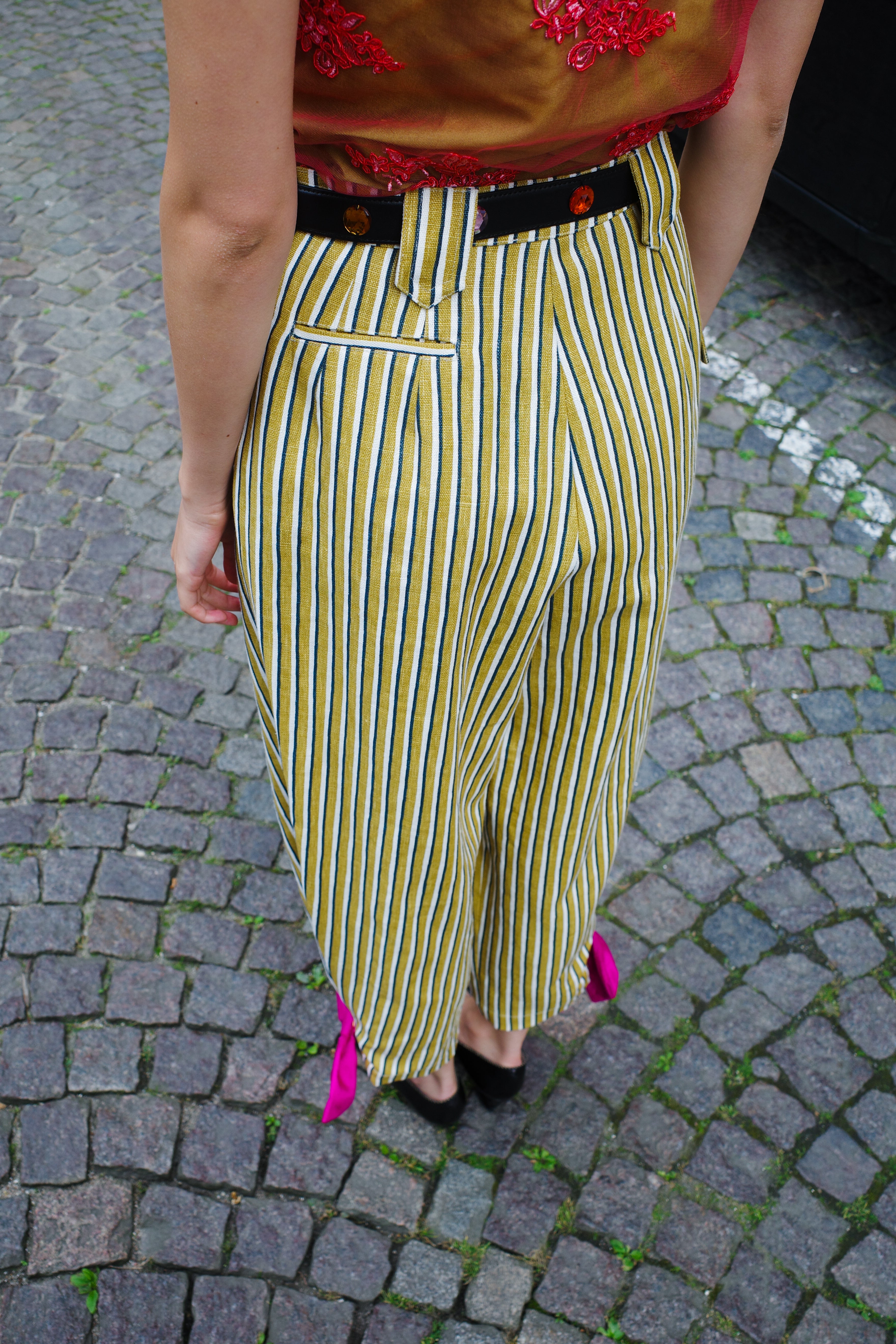 Beatrice Pants Tapet Cafe Mustard Stripe