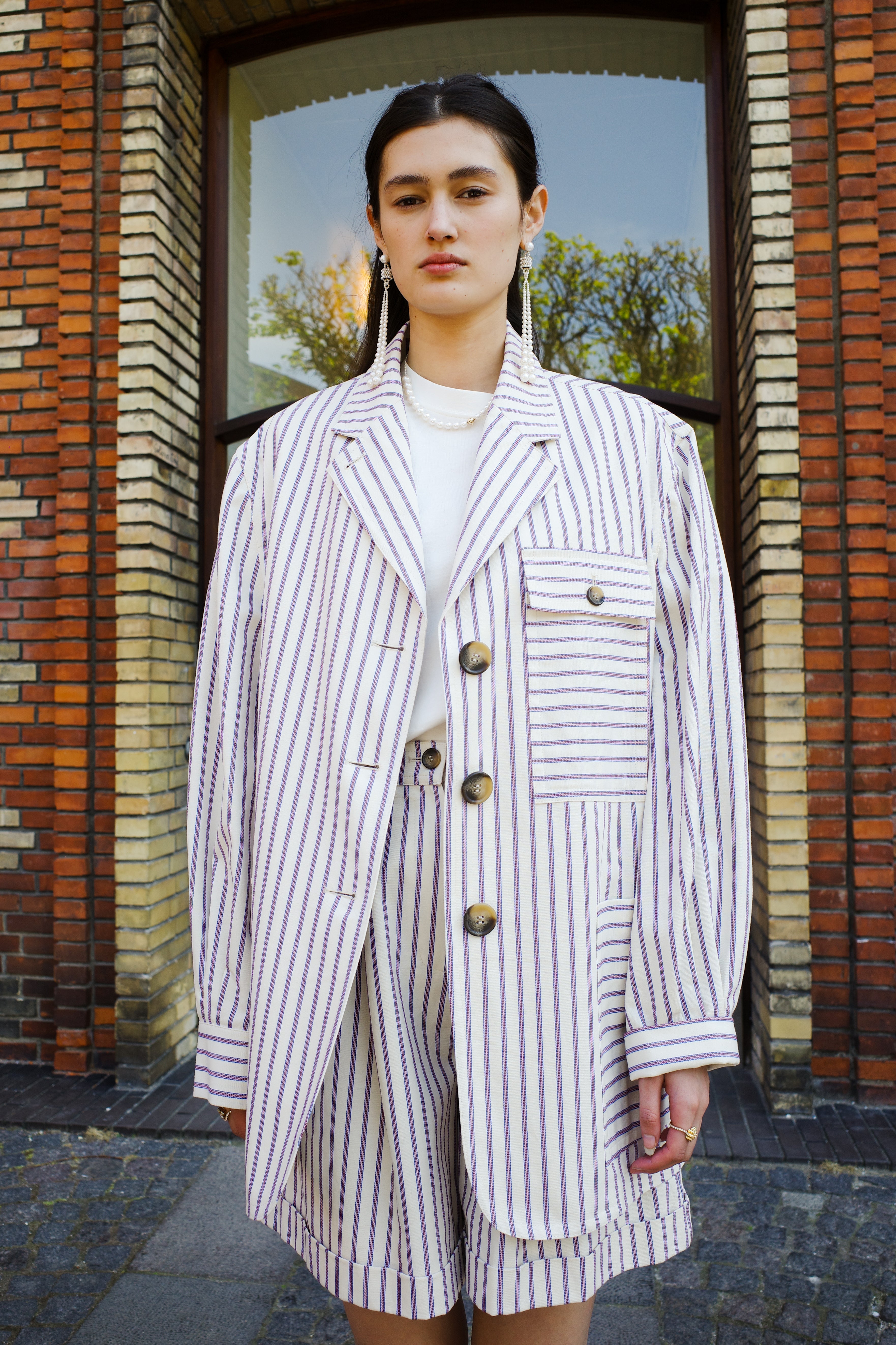Frederik Jacket - Striped canvas