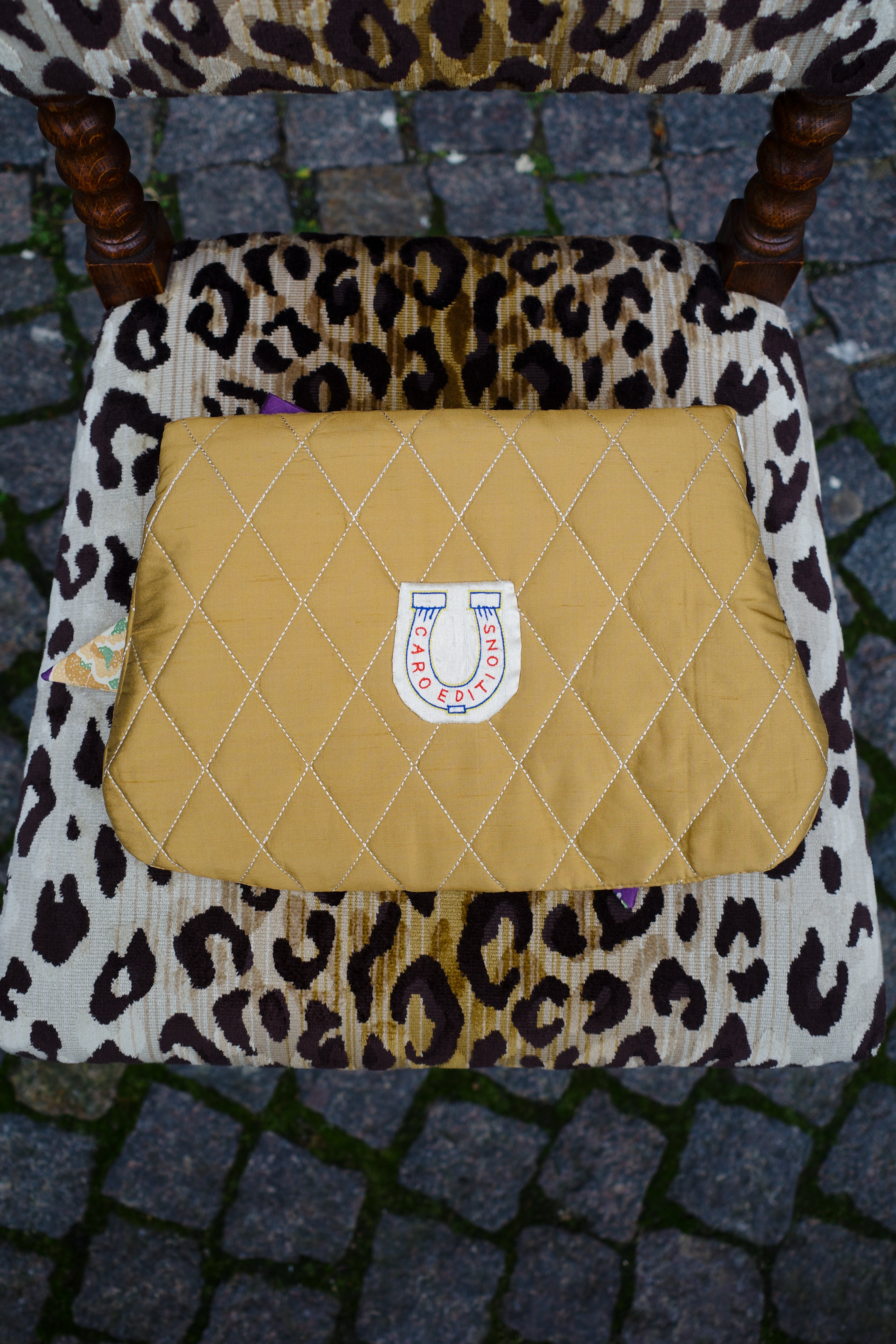 Odette Clutch / Vintage Saint Laurent bow