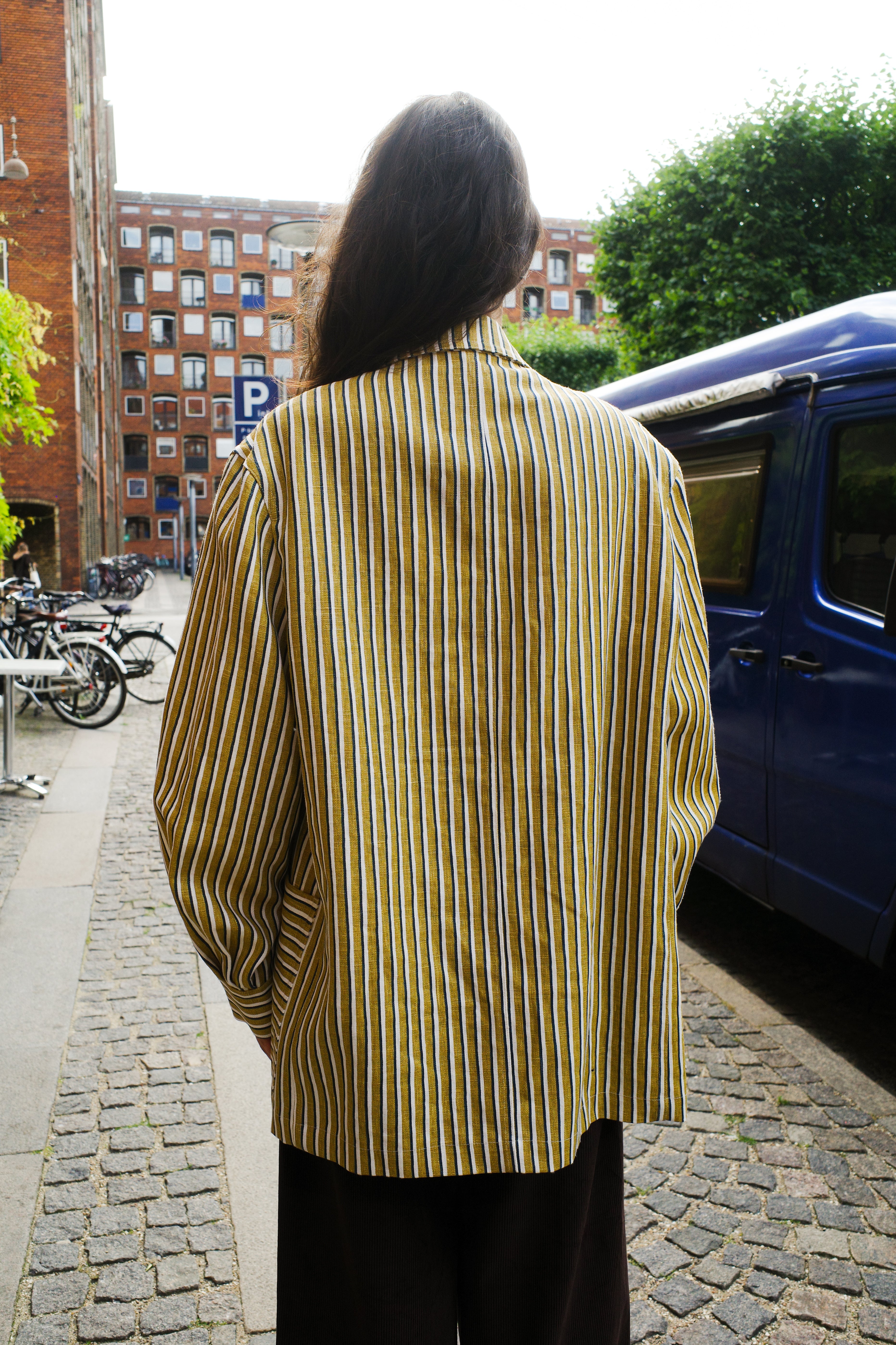 Frederik Jacket Tapet Cafe Mustard Stripe