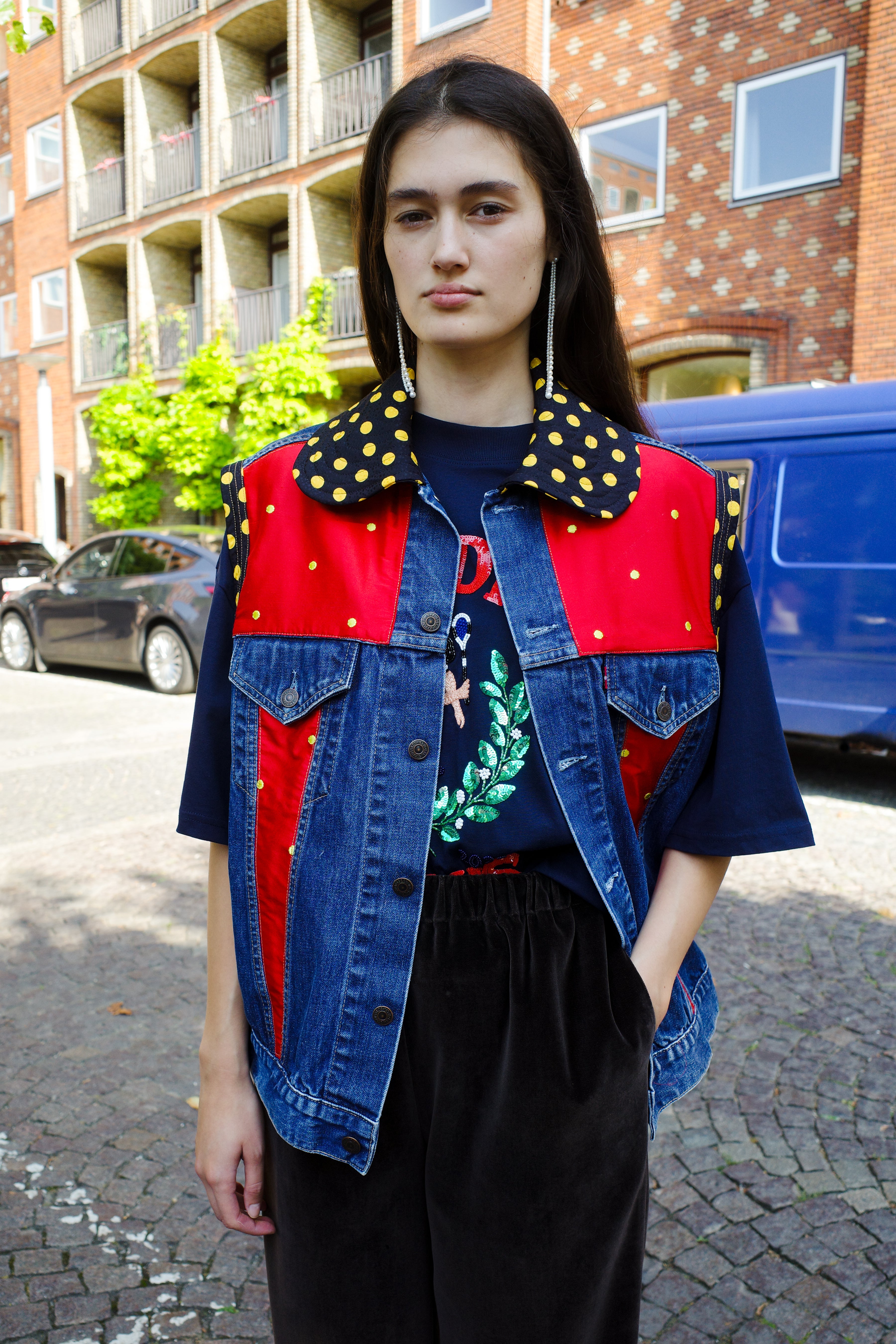 Upcycled Denim vest - One of a kind