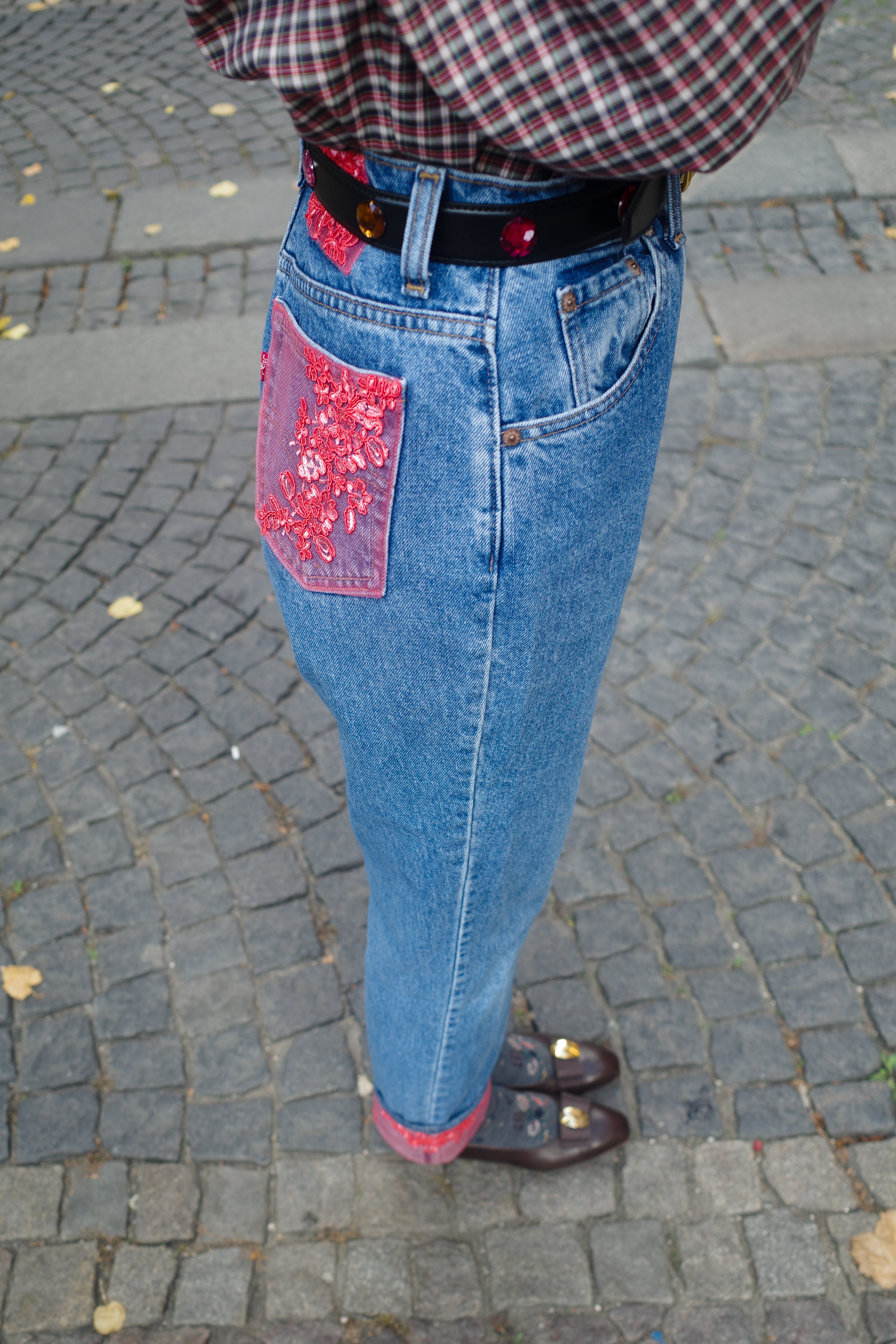 UPCYKLED denim jeans - one of a kind
