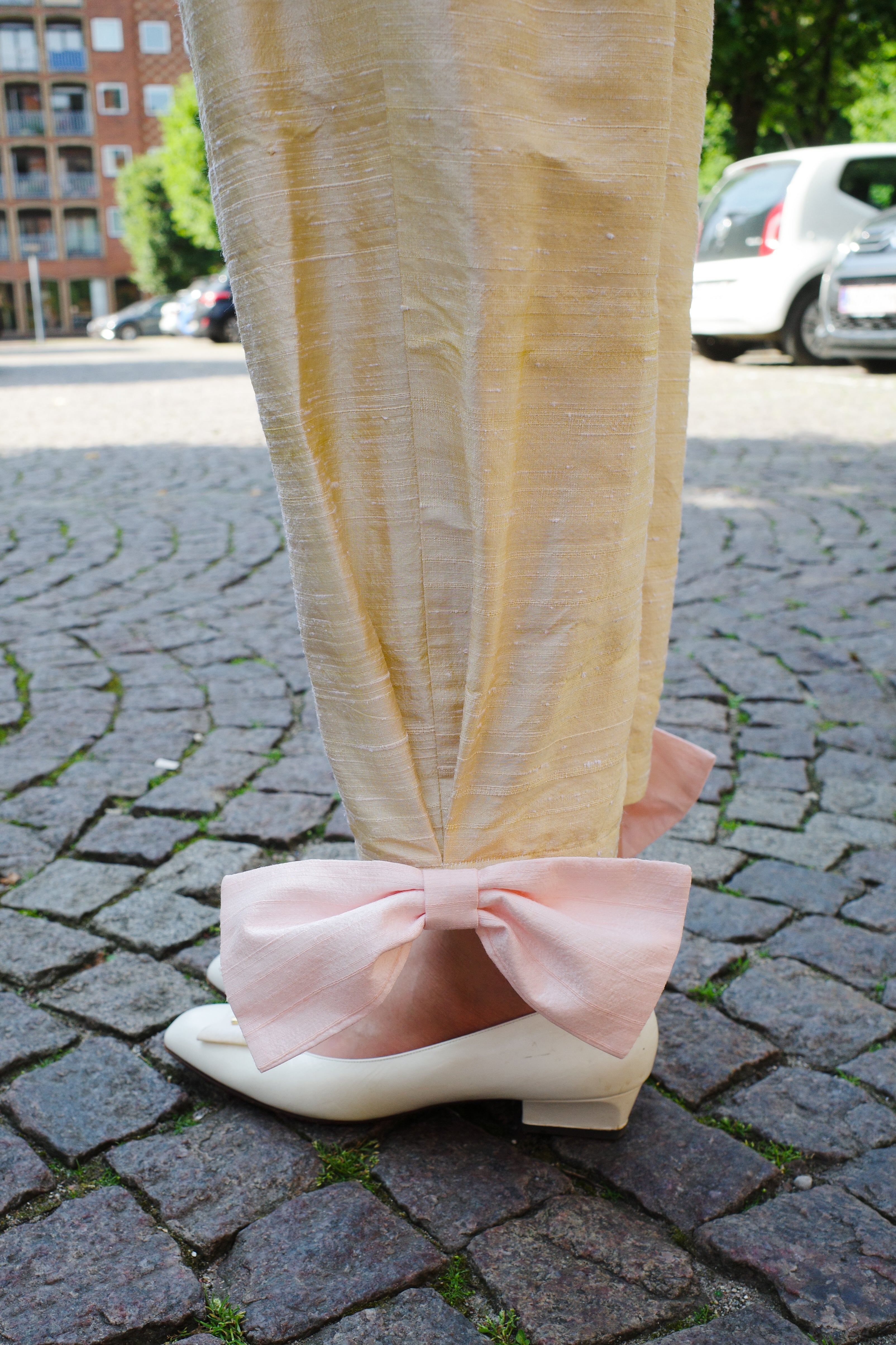 Coco pants - yellow silk taffeta