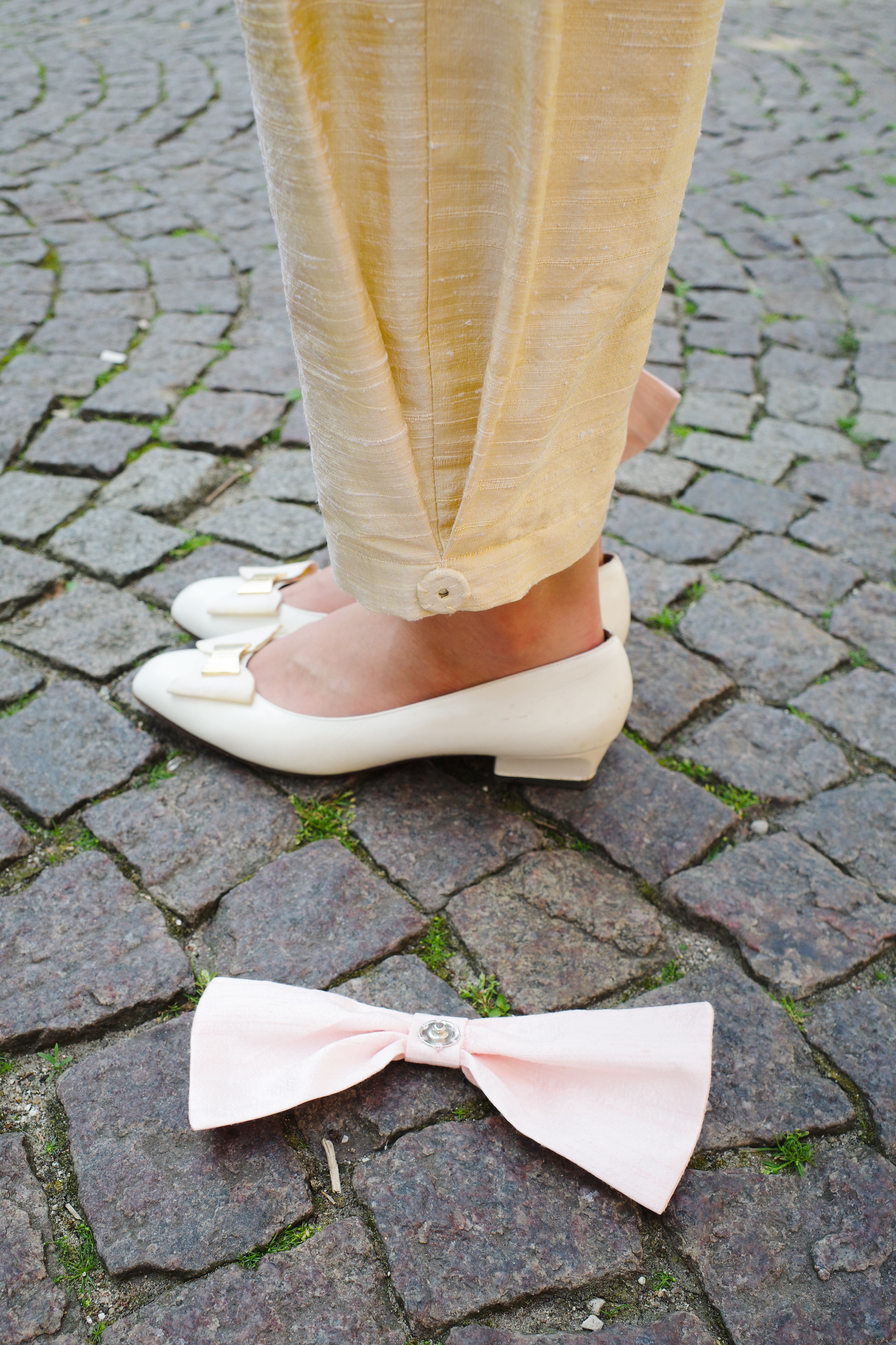 Coco pants - yellow silk taffeta