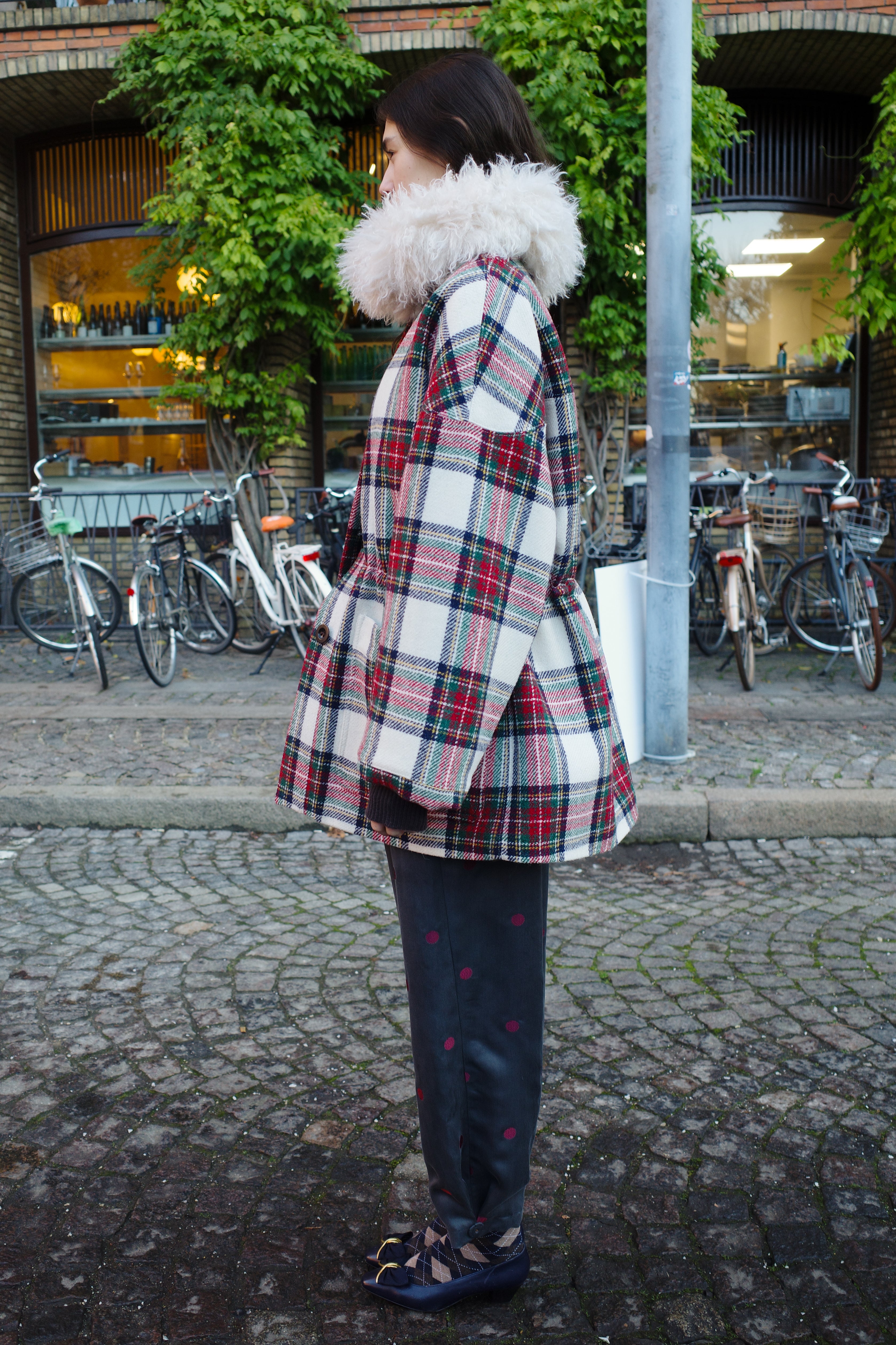 Connie Coat Harris Tweed Red Check