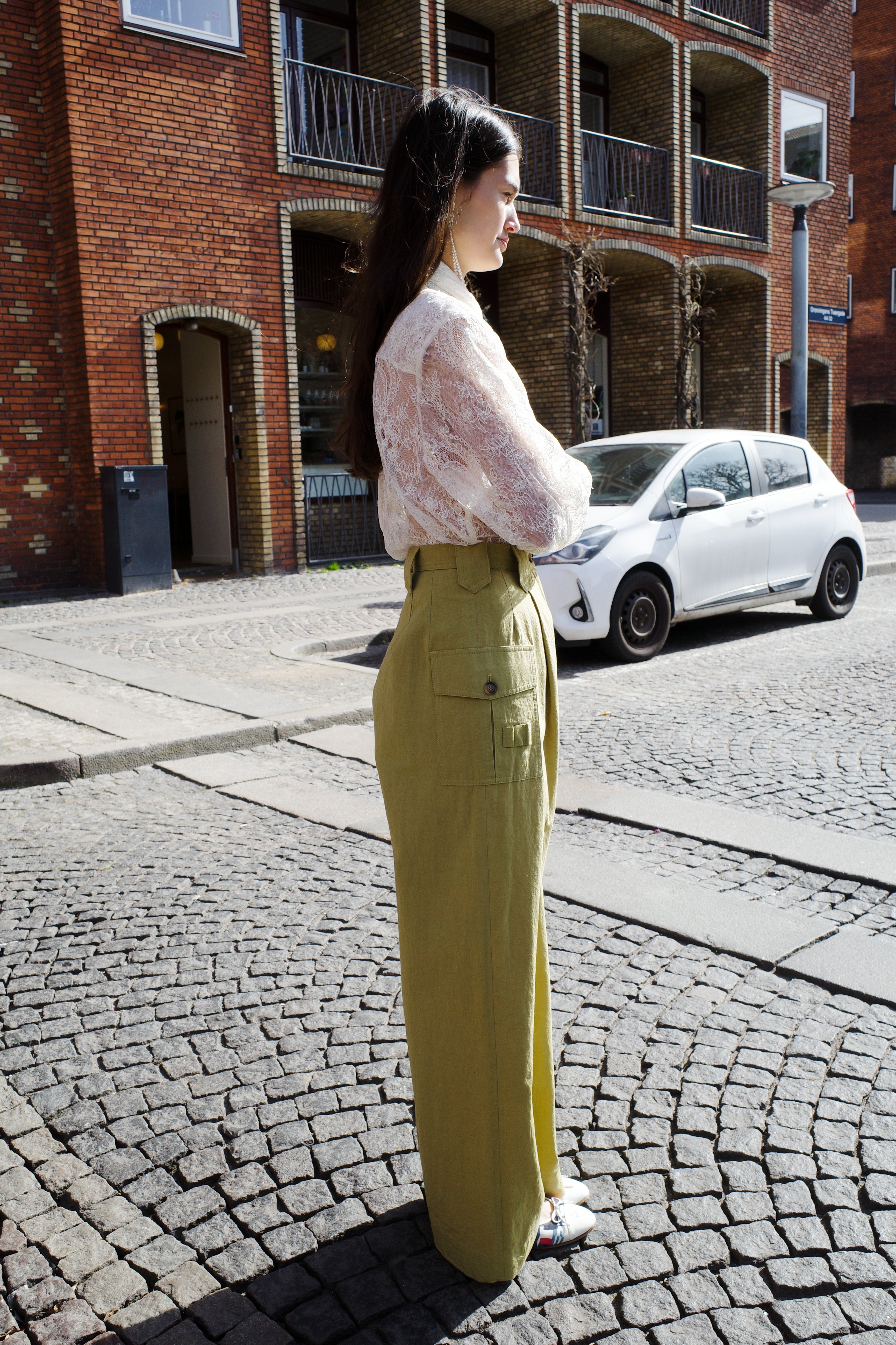 Beatrice Pants - Bright Olive