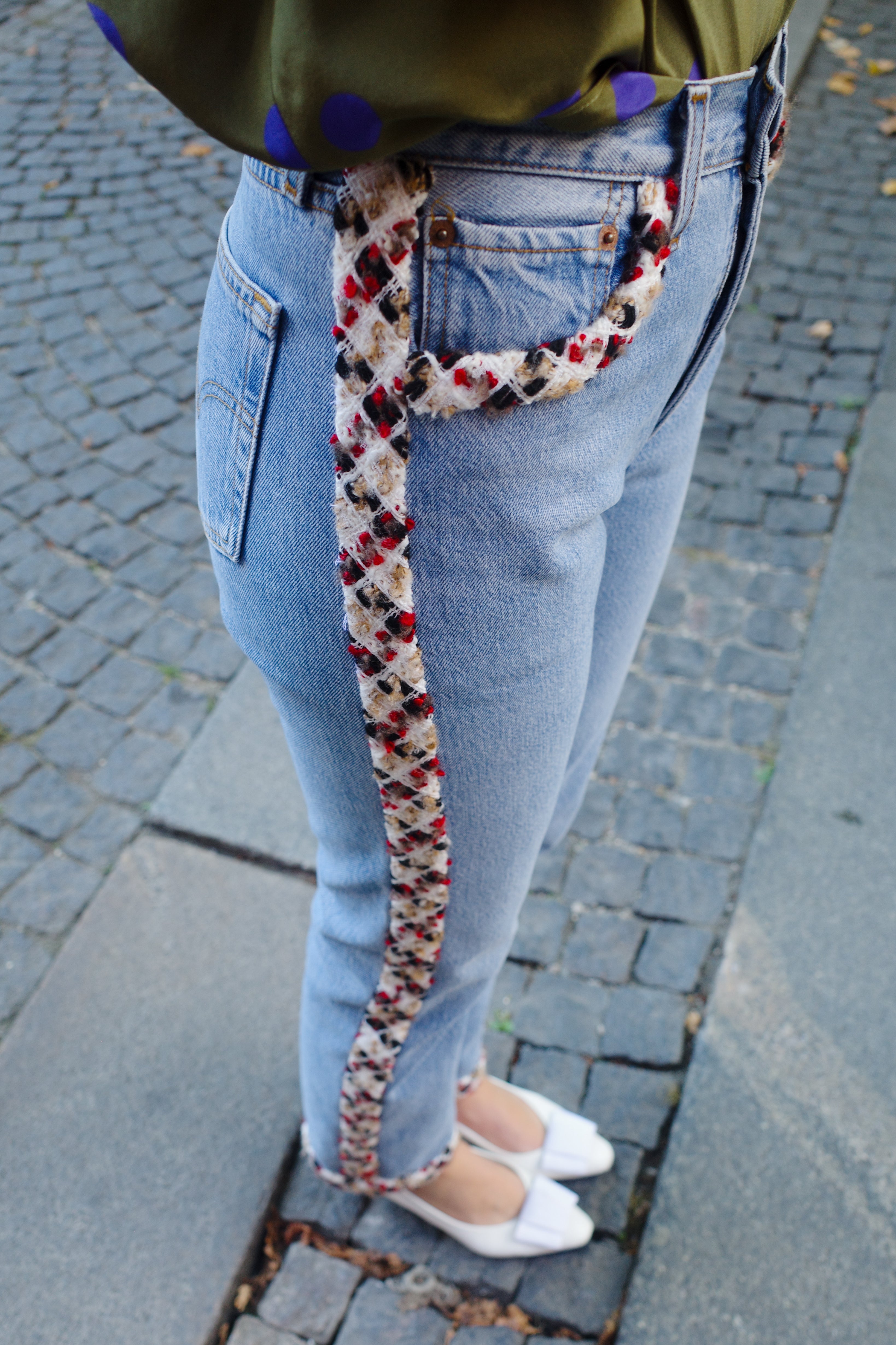 Upcycled denim jeans - One of a kind