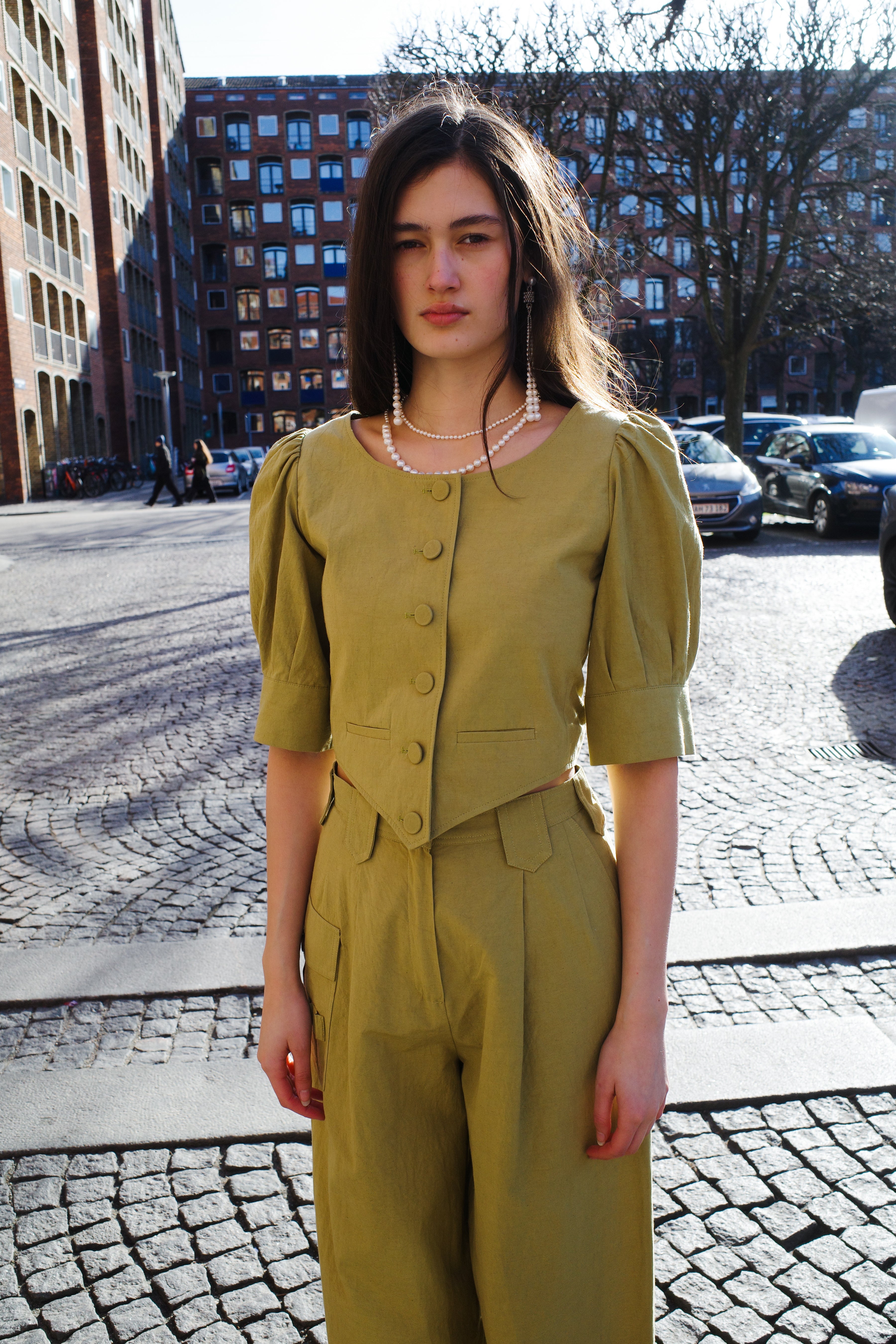 Laura Blouse - Bright Olive