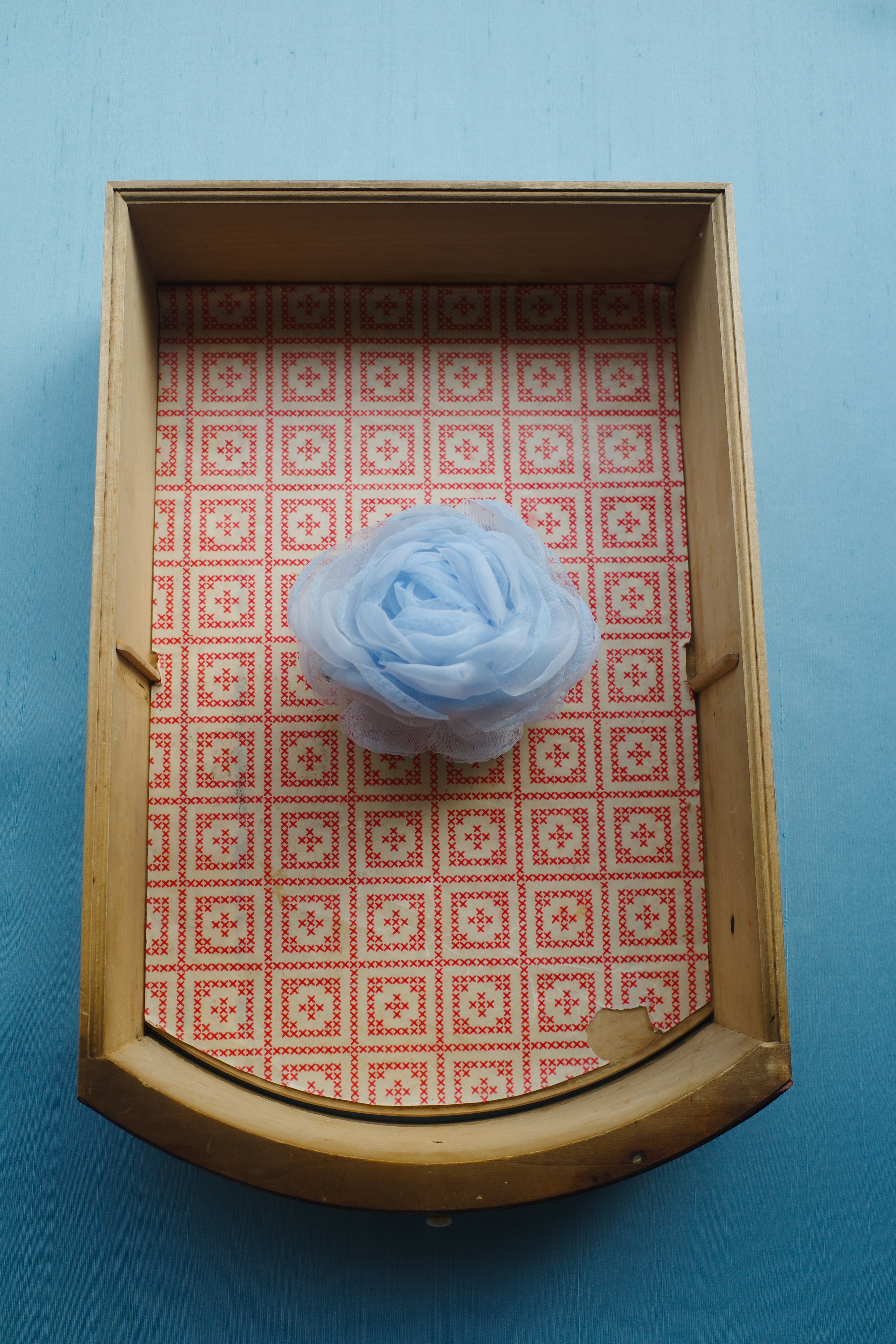 Tulle Rosie Hair Clip - Pale Blue