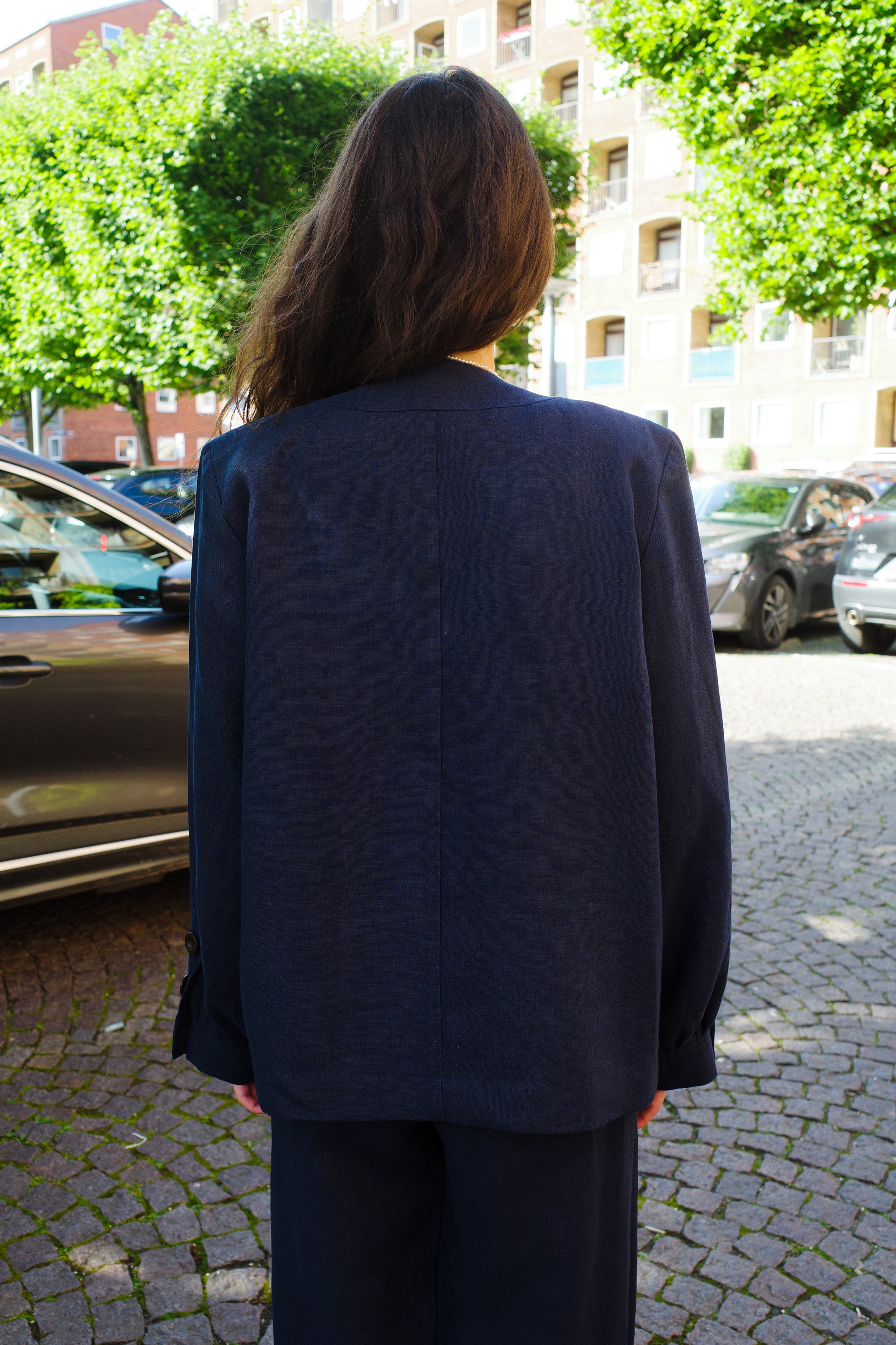 Iggy Jacket Linen Navy