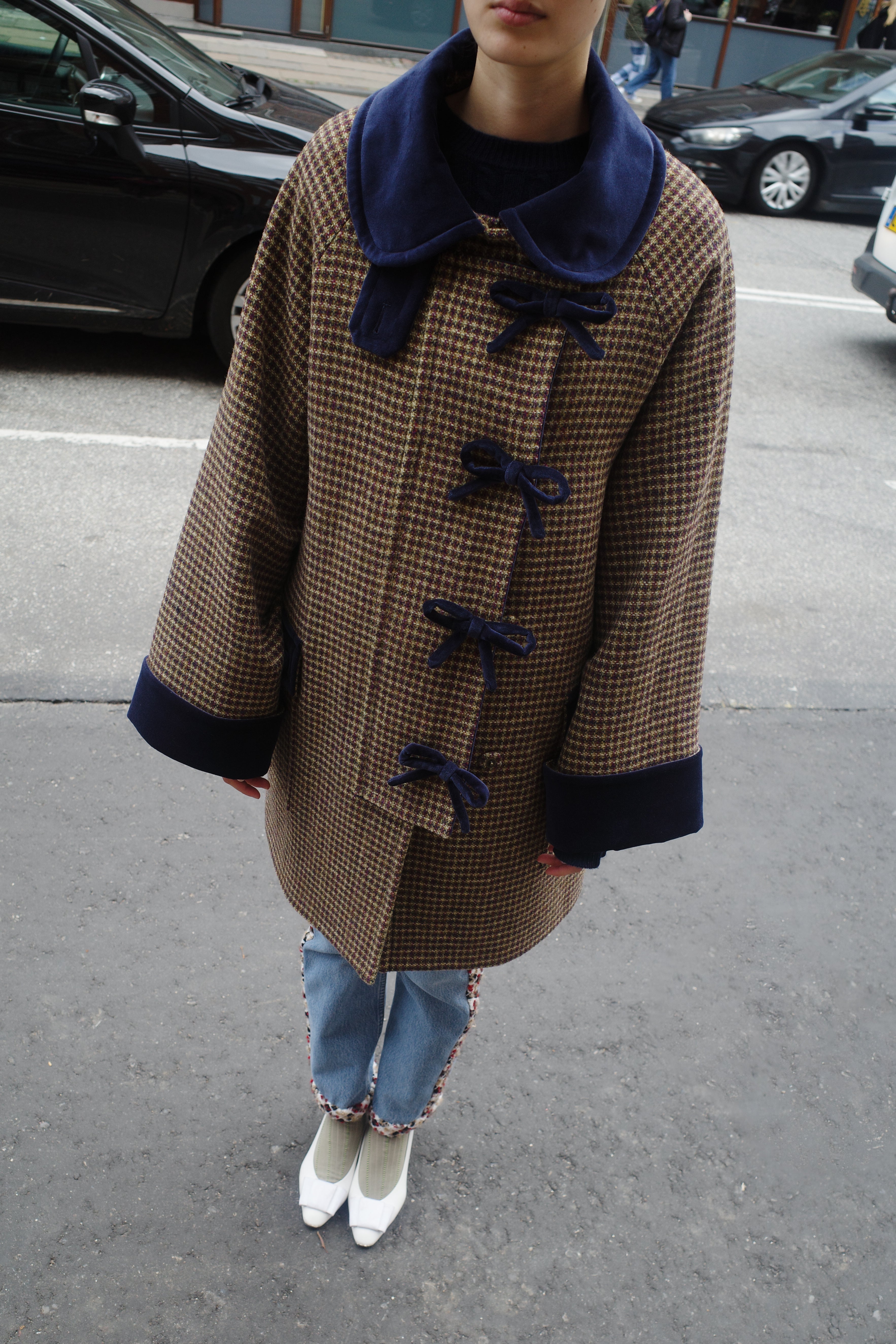 Thea Coat - Purple Harris Tweed Purple