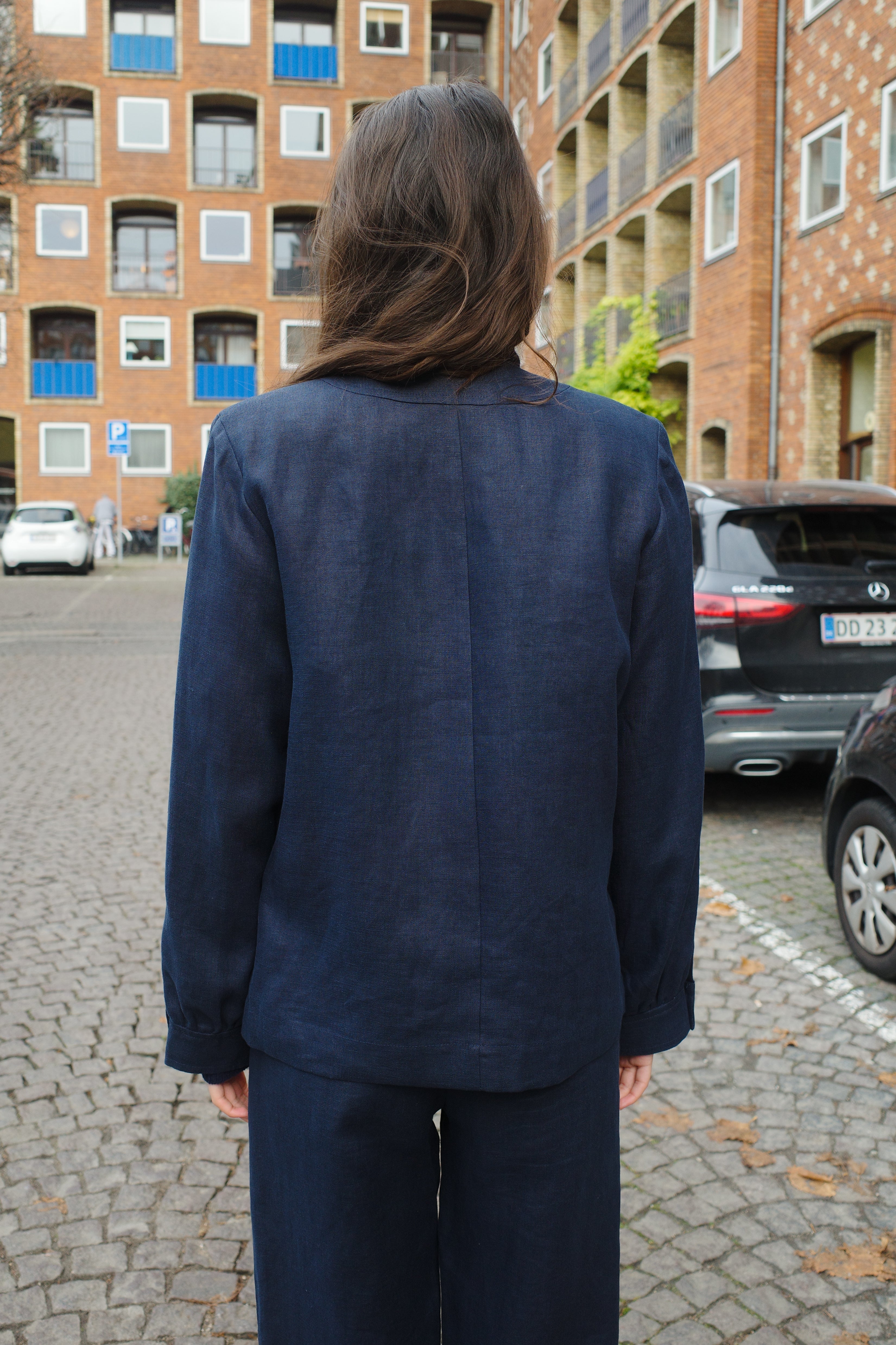 Iggy Jacket Linen Navy