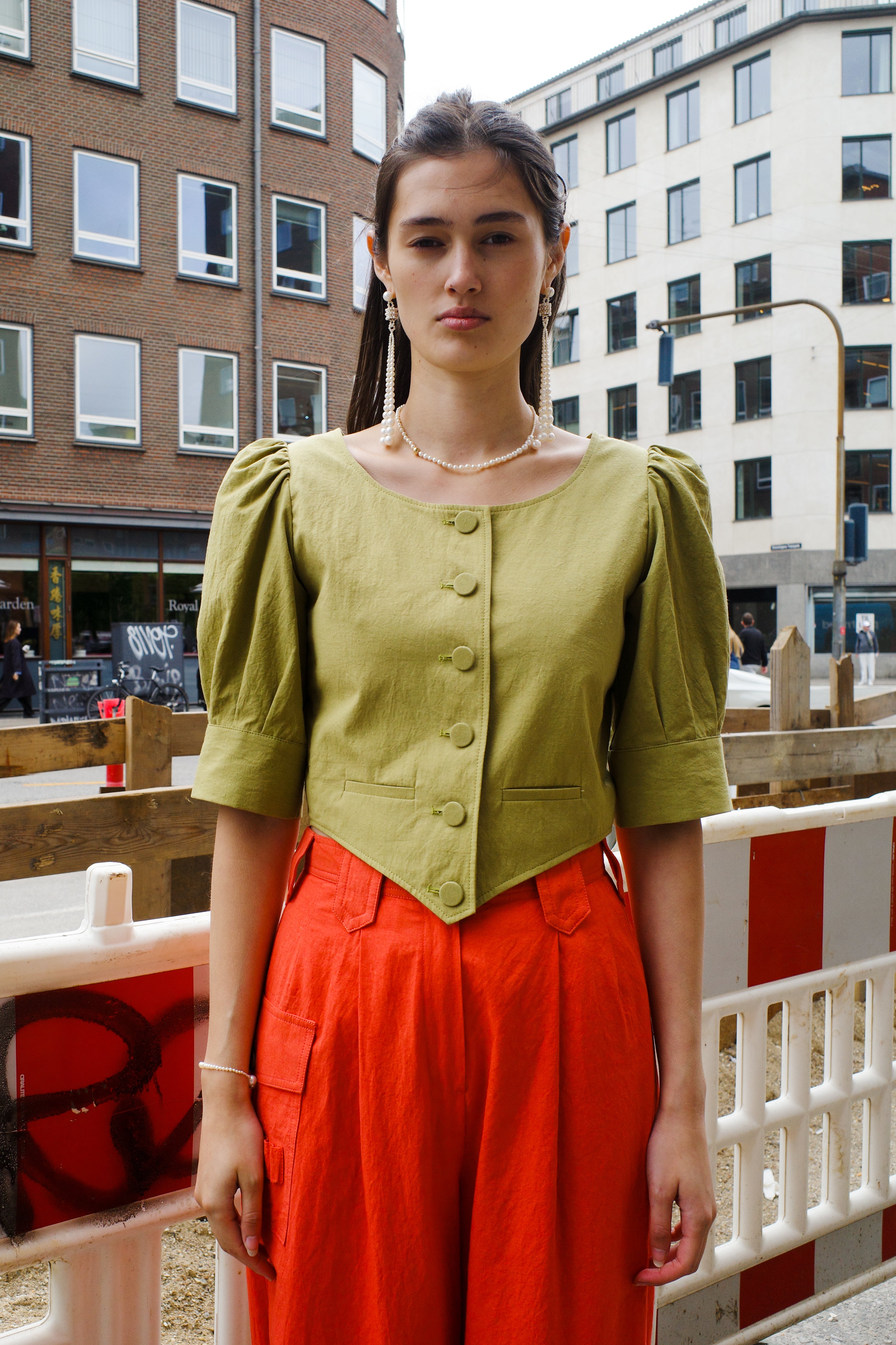 Laura Blouse - Bright Olive