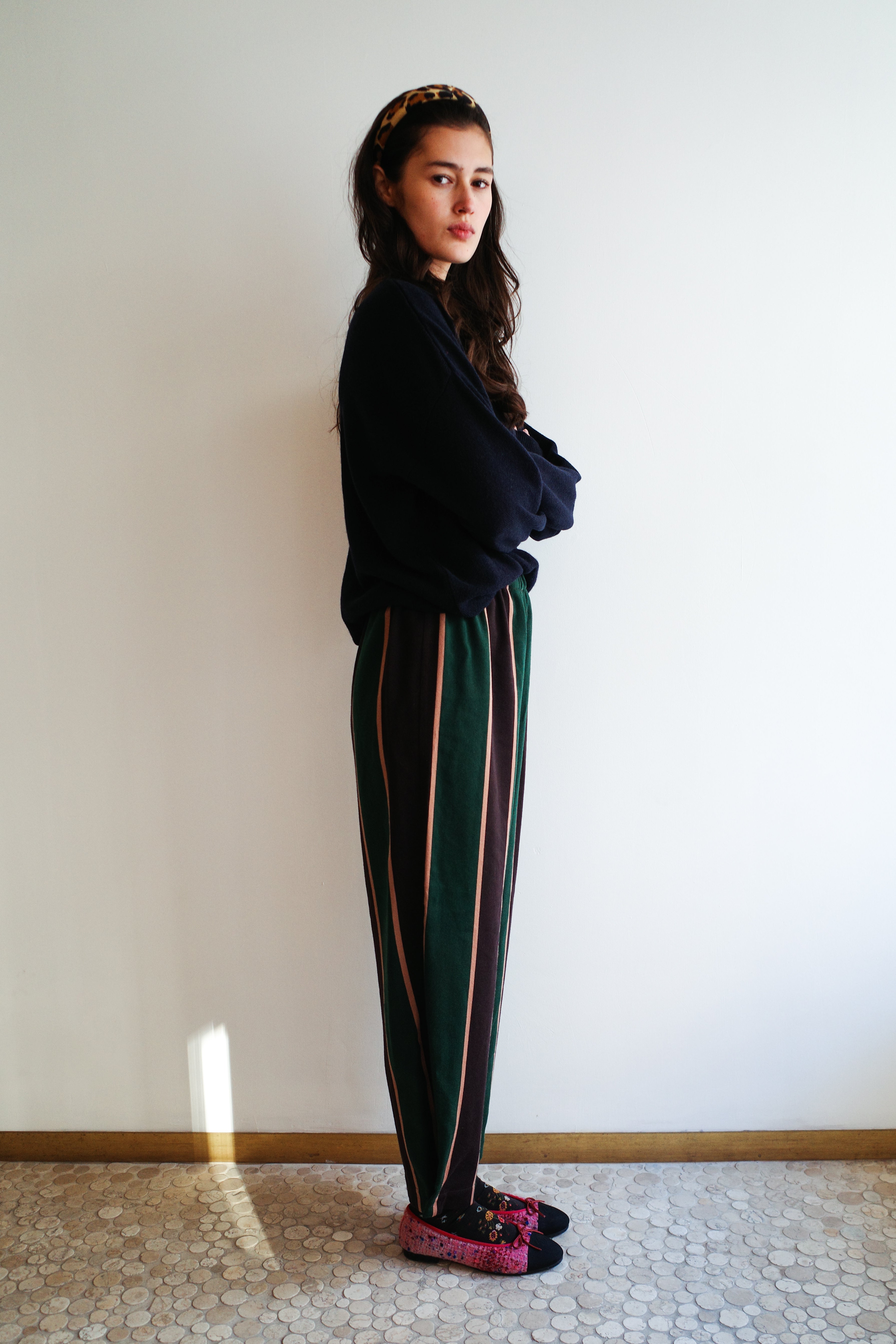 Coco Pants - Striped wool