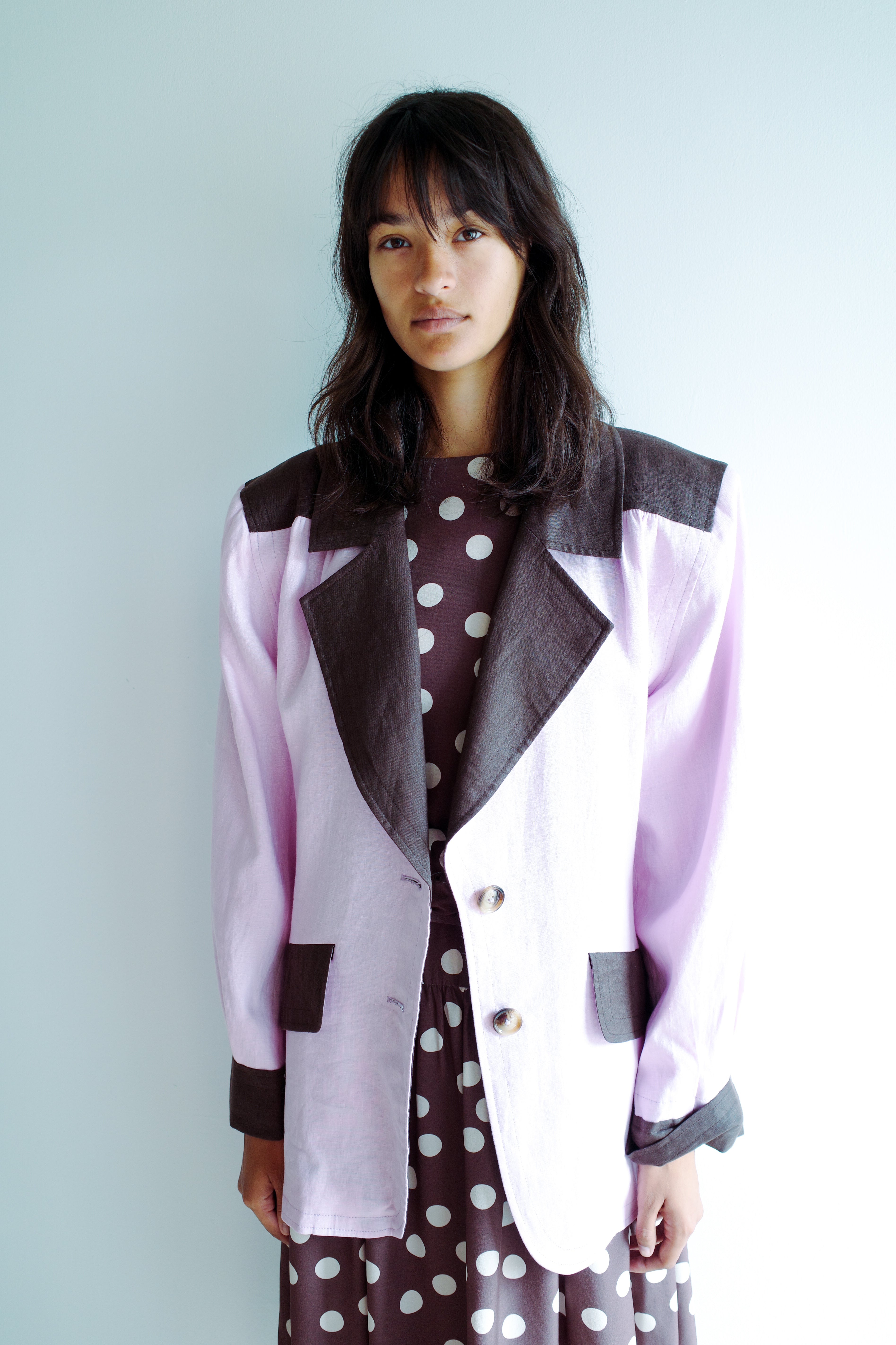 Selma Jacket - Pale Pink Linen