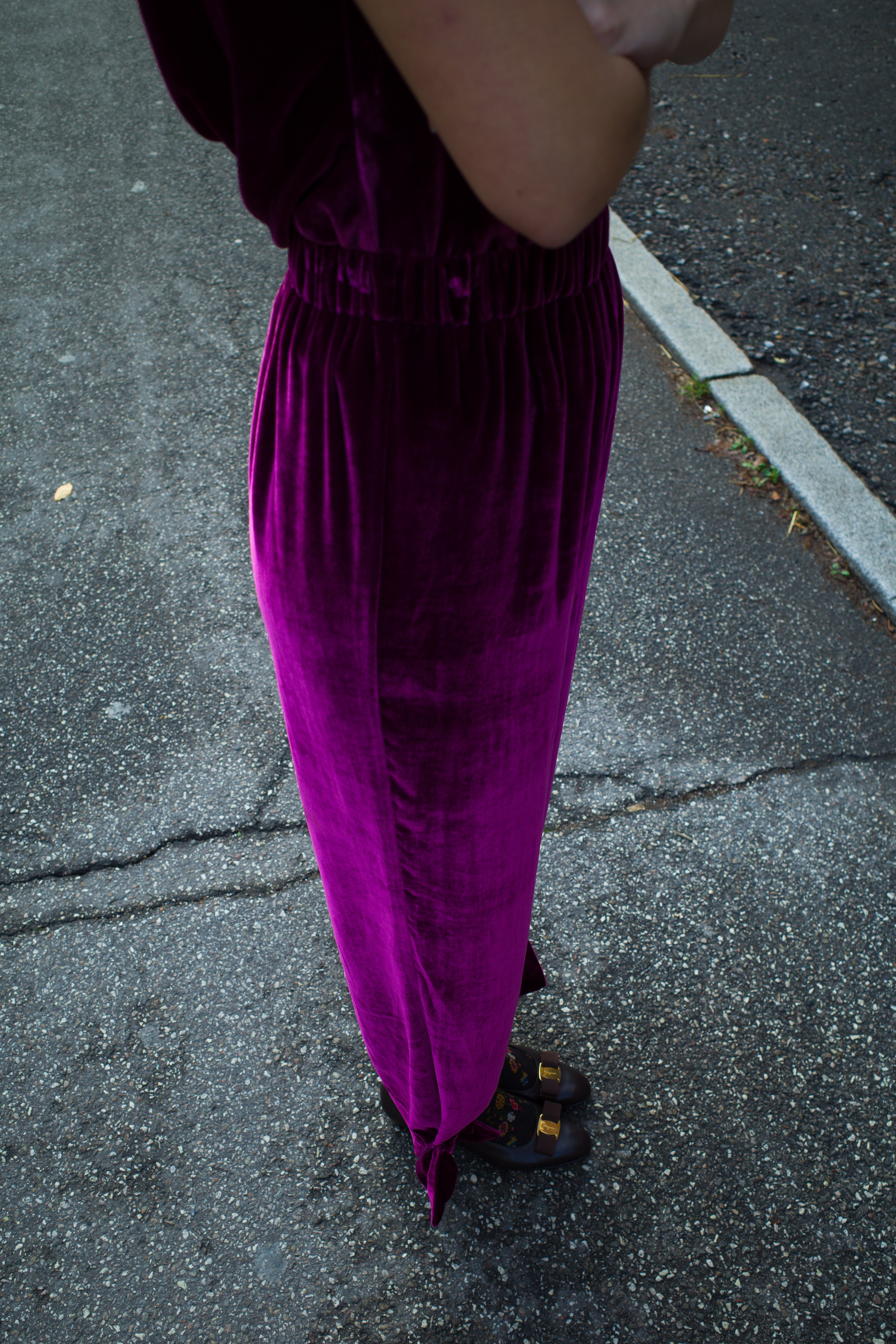 Coco Pants - Aubergine Velvet