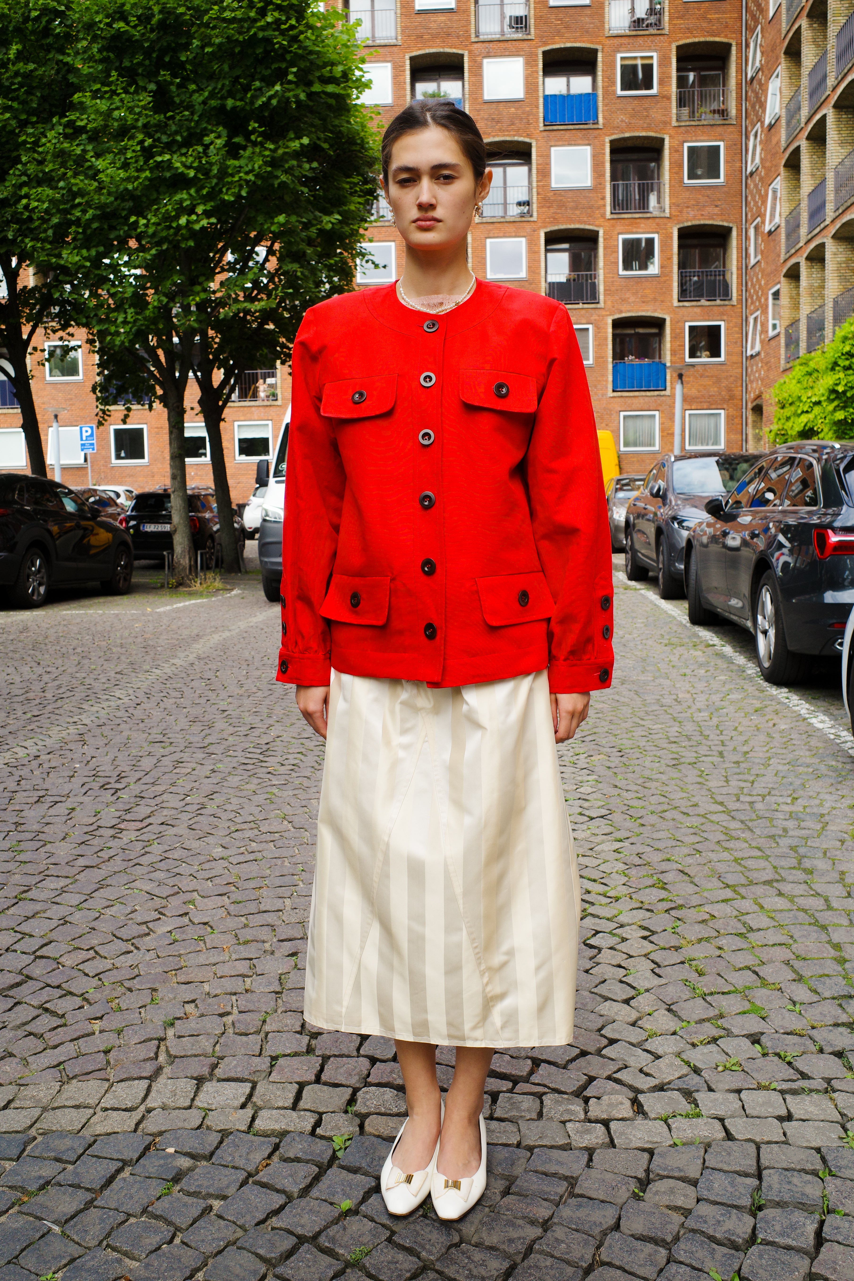 Iggy Jacket Linen Red