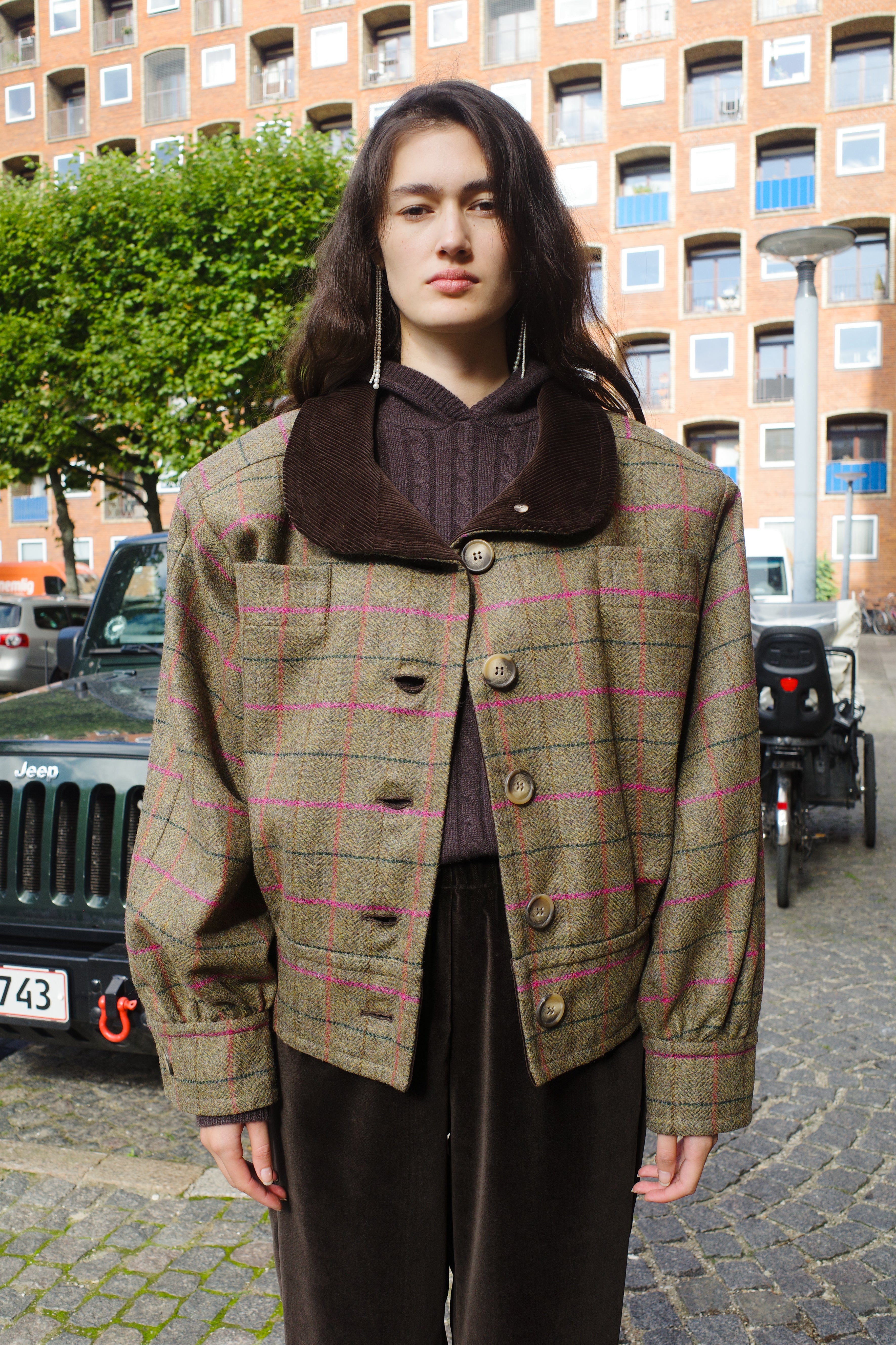 Beatrice Bomber - pink stripe