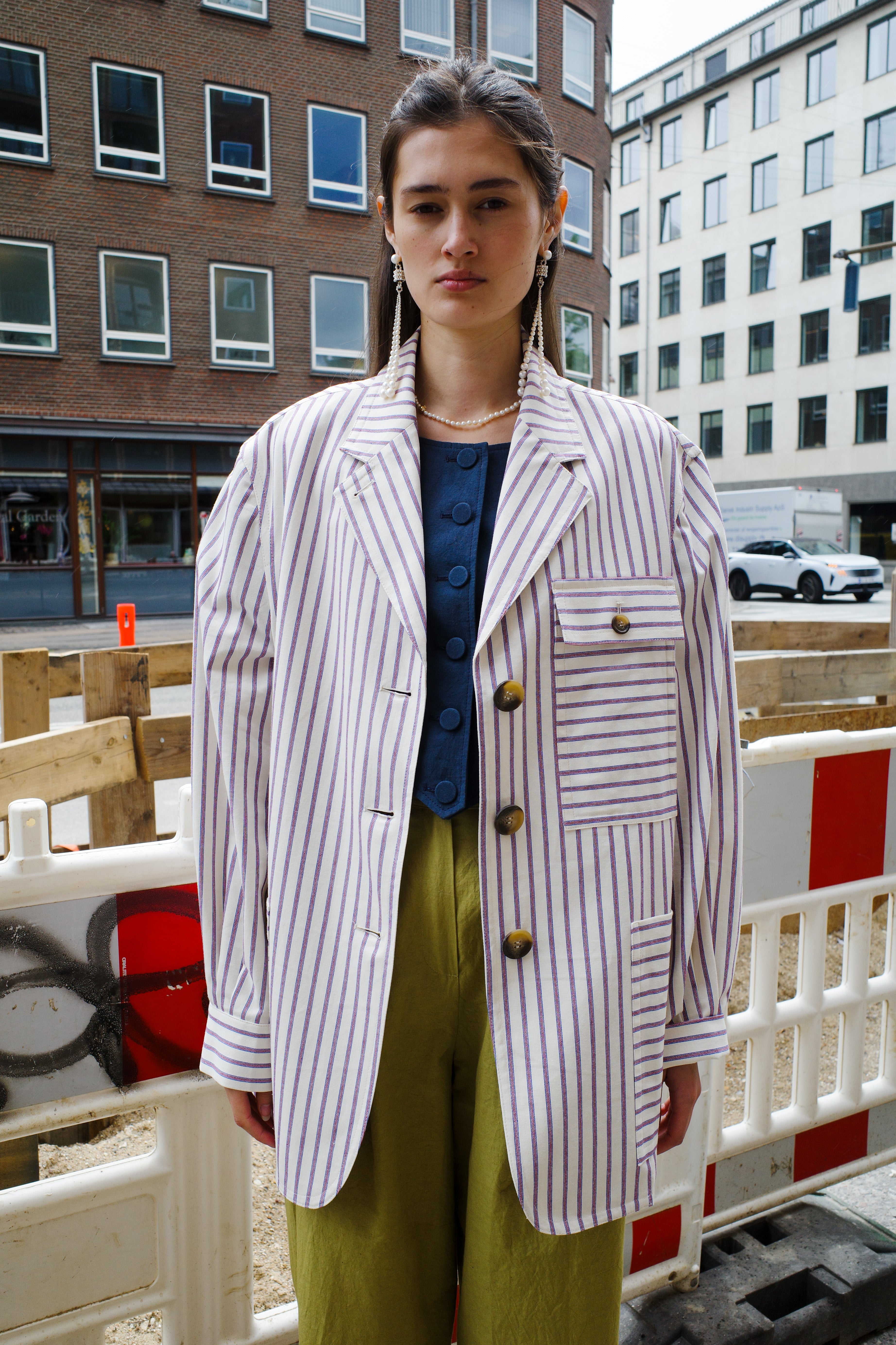 Frederik Jacket - Striped canvas
